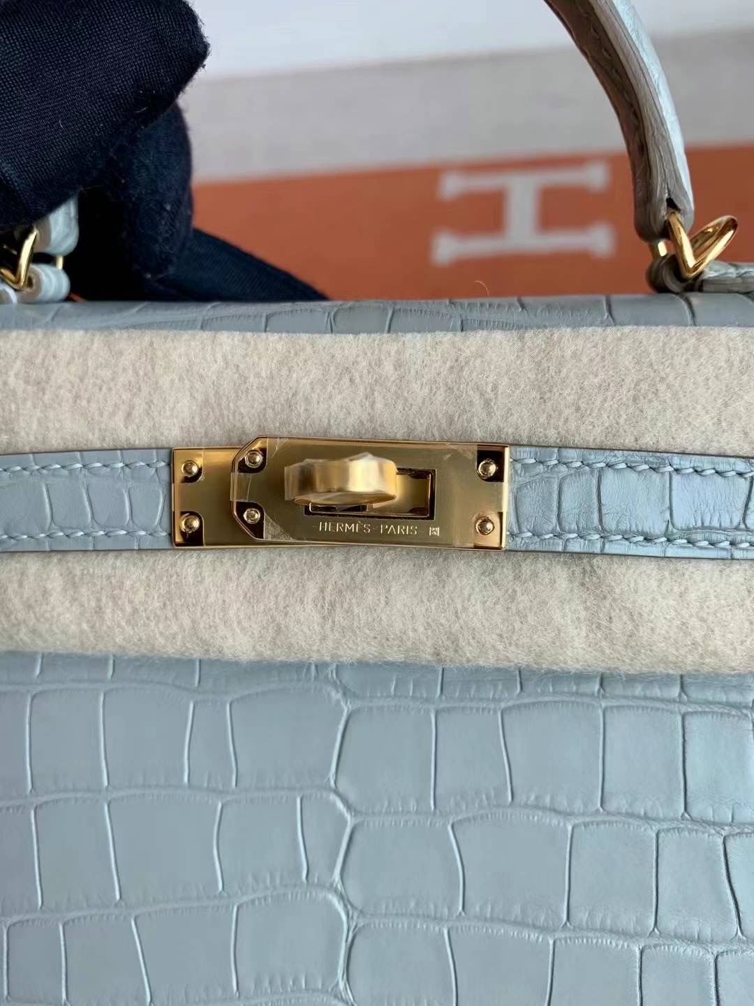 珍珠灰mini kl二代 matte alligator crocodile 🐊 绝美…gris pearl