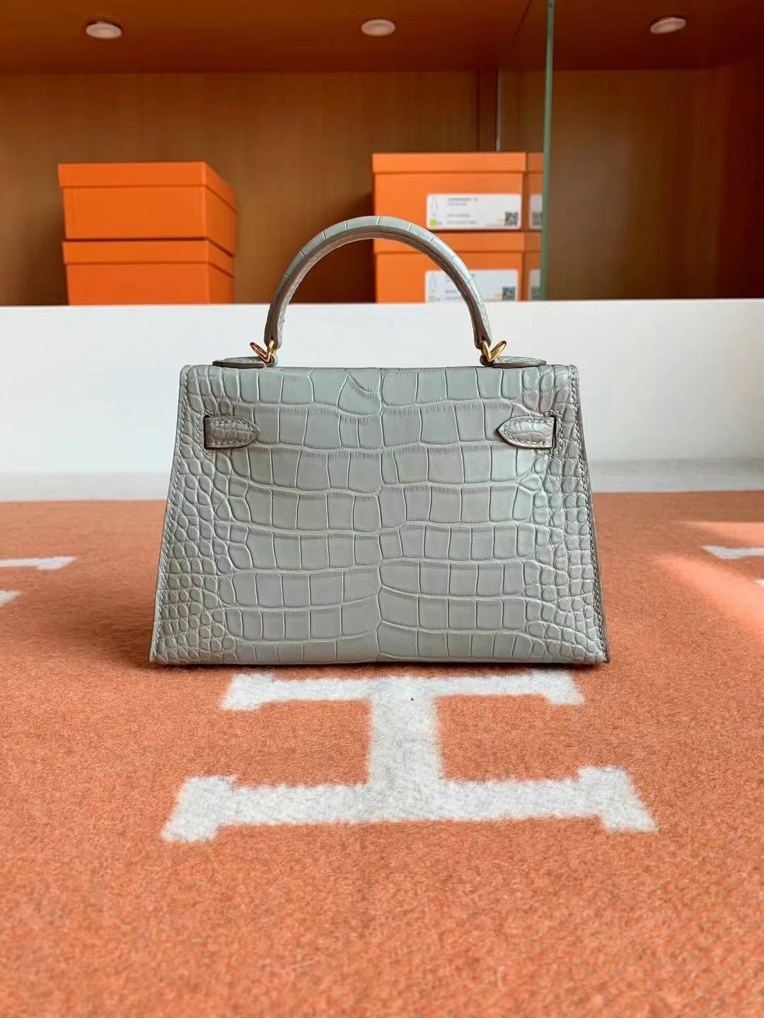 珍珠灰mini kl二代 matte alligator crocodile 🐊 绝美…gris pearl