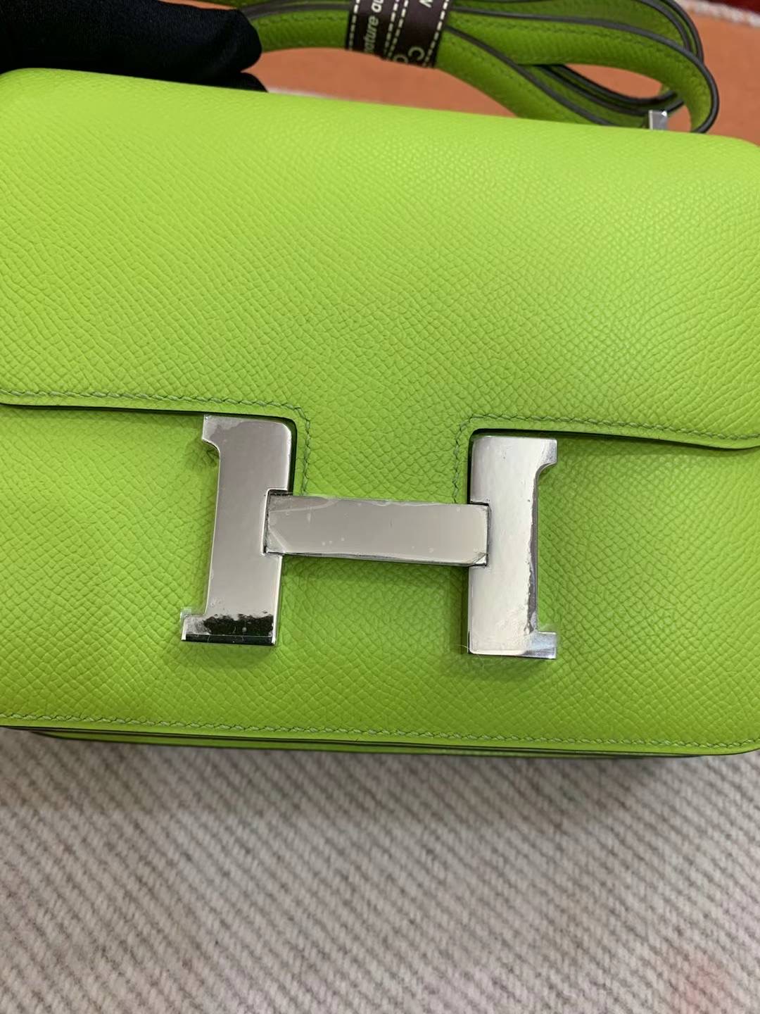 epsom皮 constance mini 康康19cm 6r奇异果 kiwi green