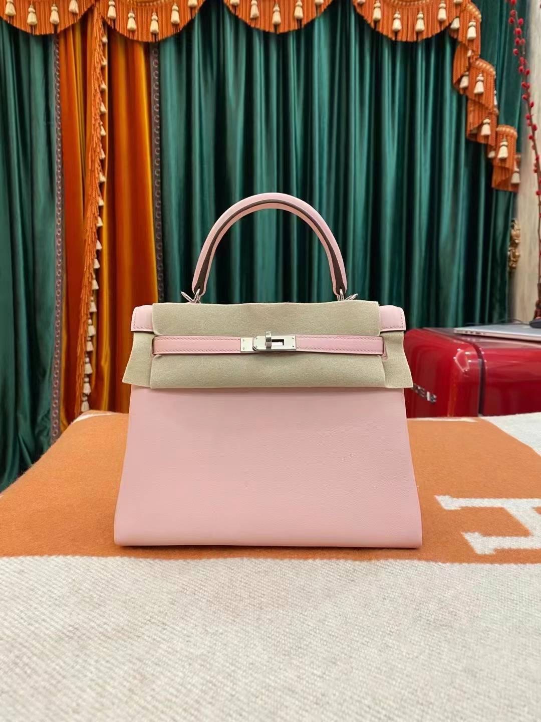 Saudi Arabia Riyadh HM KL Swift calfskin 3Q Rose Sakura 蜥蜴扣
