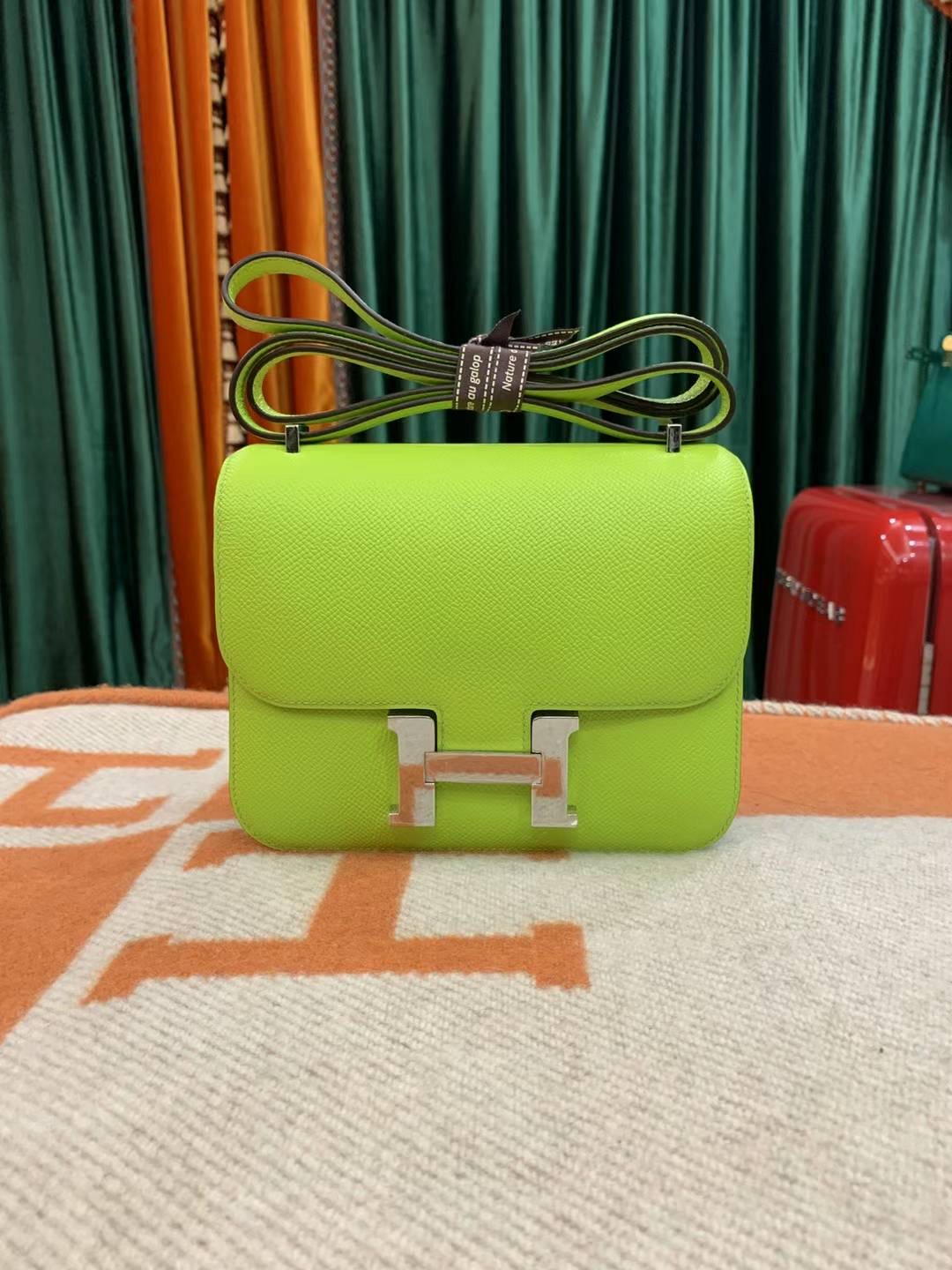 epsom皮 constance mini 康康19cm 6r奇异果 kiwi green