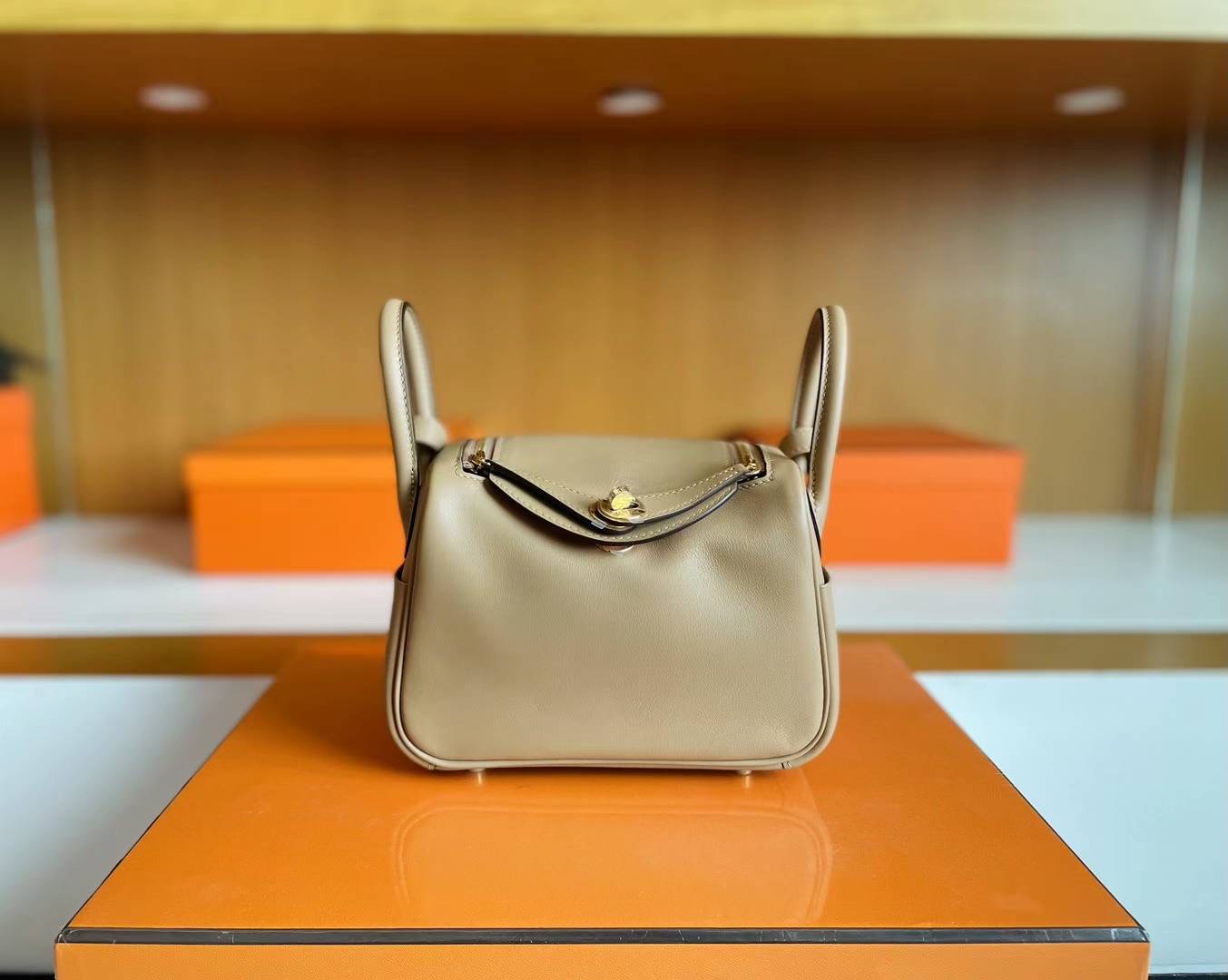Qatar HM LD mini Swift 0M玛莎拉茶色内拼X9锦葵紫 金扣