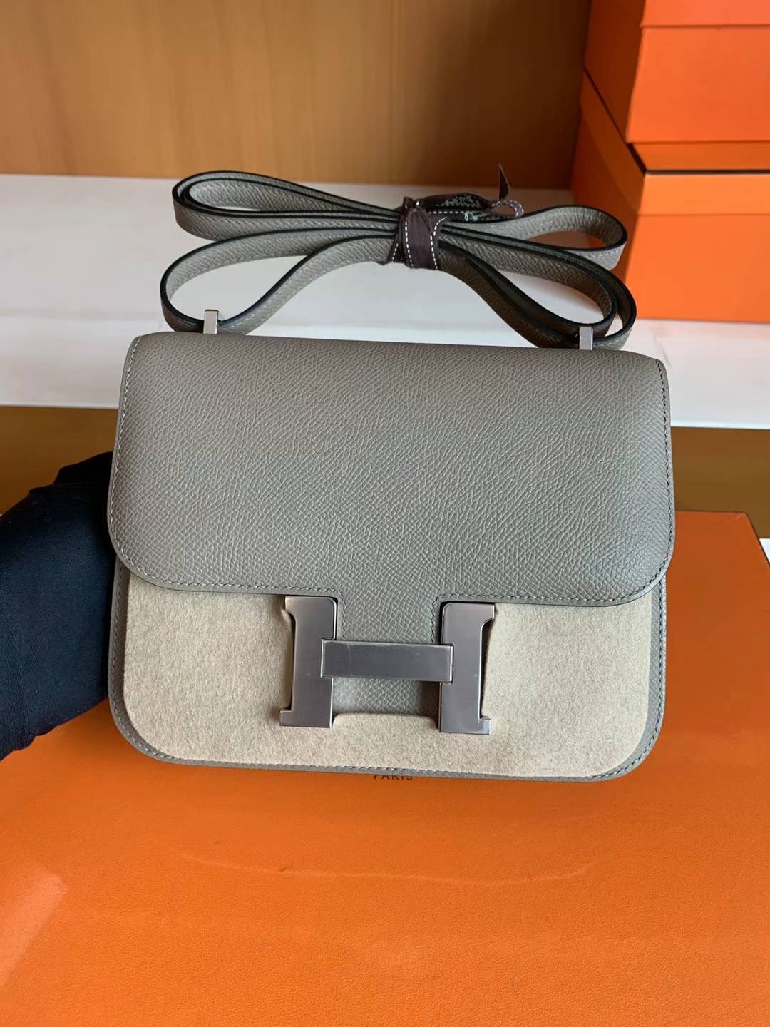 HM constance mini epsom 8F etain