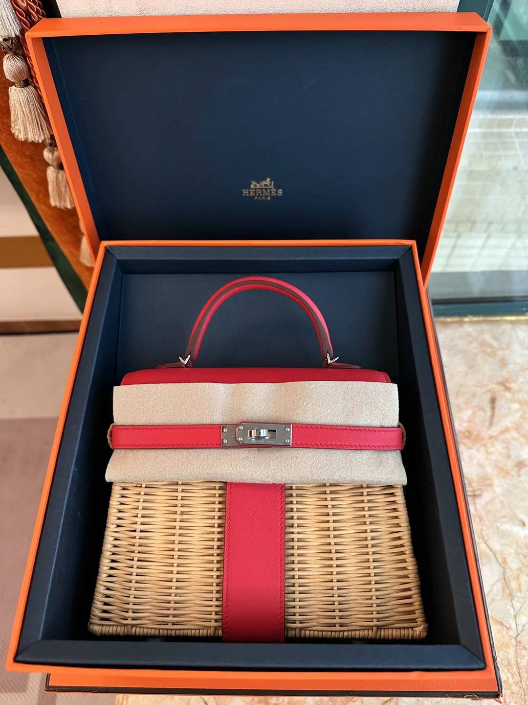 VIP一级品 hm minikl picnic野餐包 ❤️S3 Rose de coeur 心红色（swift皮） mini2代的经典著作