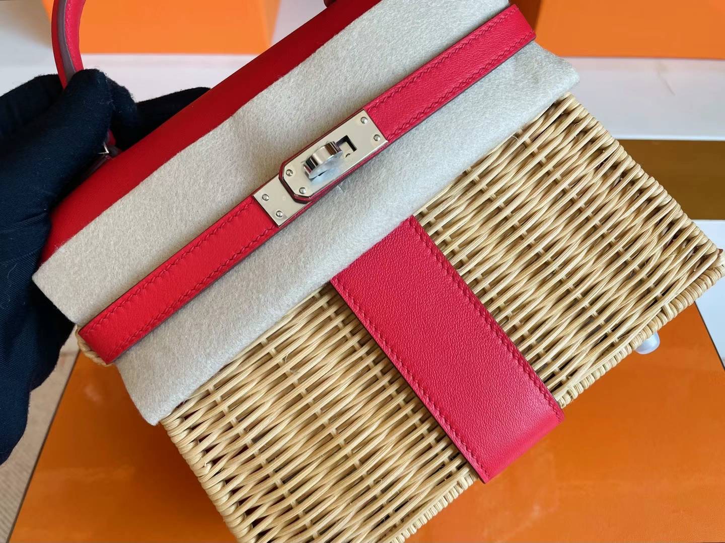 VIP一级品 hm minikl picnic野餐包 ❤️S3 Rose de coeur 心红色（swift皮） mini2代的经典著作