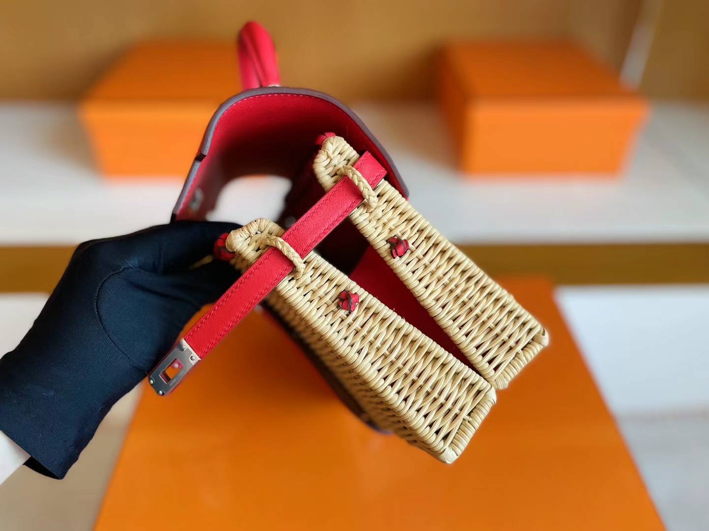 VIP一级品 hm minikl picnic野餐包 ❤️S3 Rose de coeur 心红色（swift皮） mini2代的经典著作