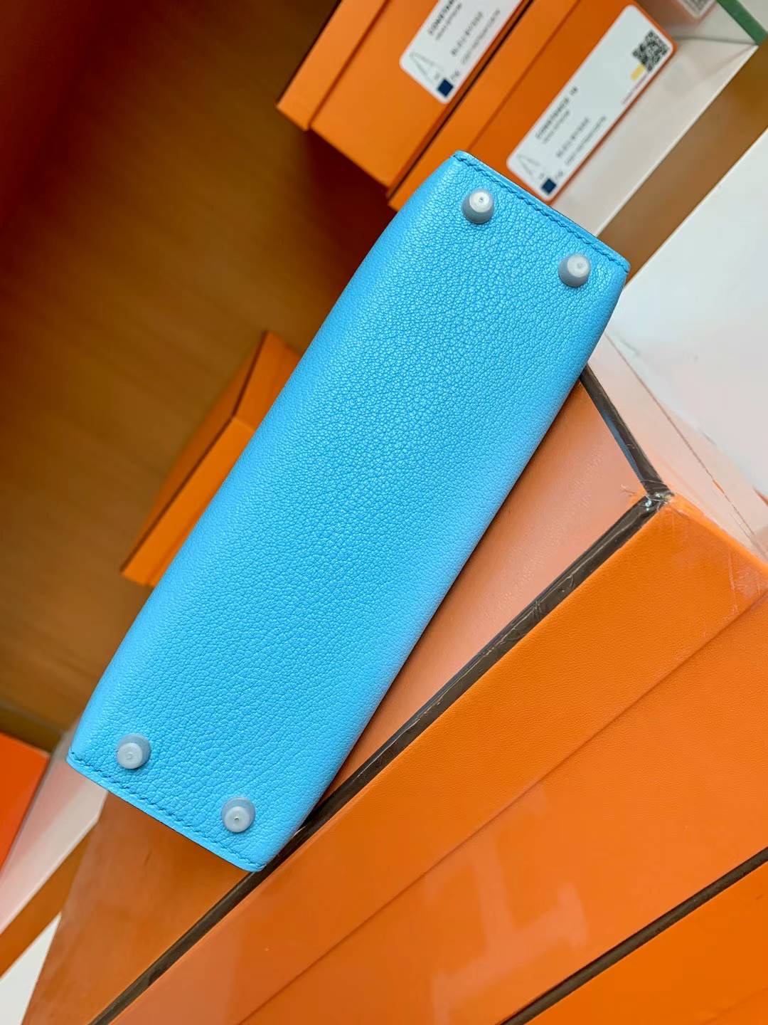 HM mini kl handmade chevre leather 7N blue