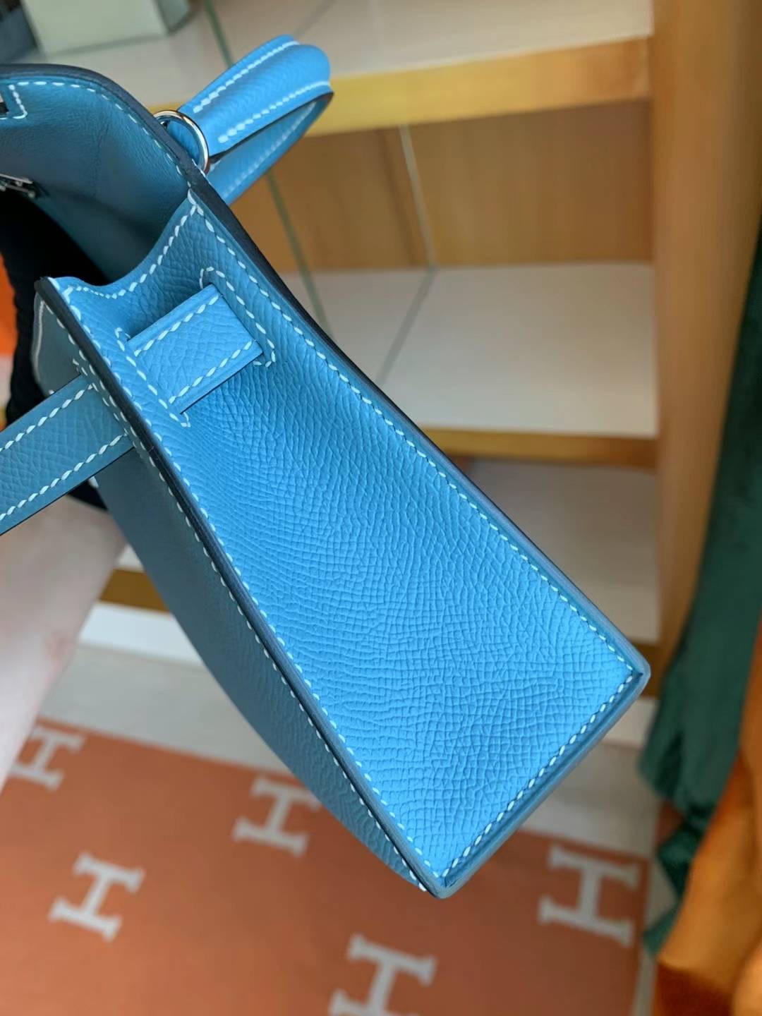 HM mini kl epsom D2  新牛仔蓝 Bleu Jeans