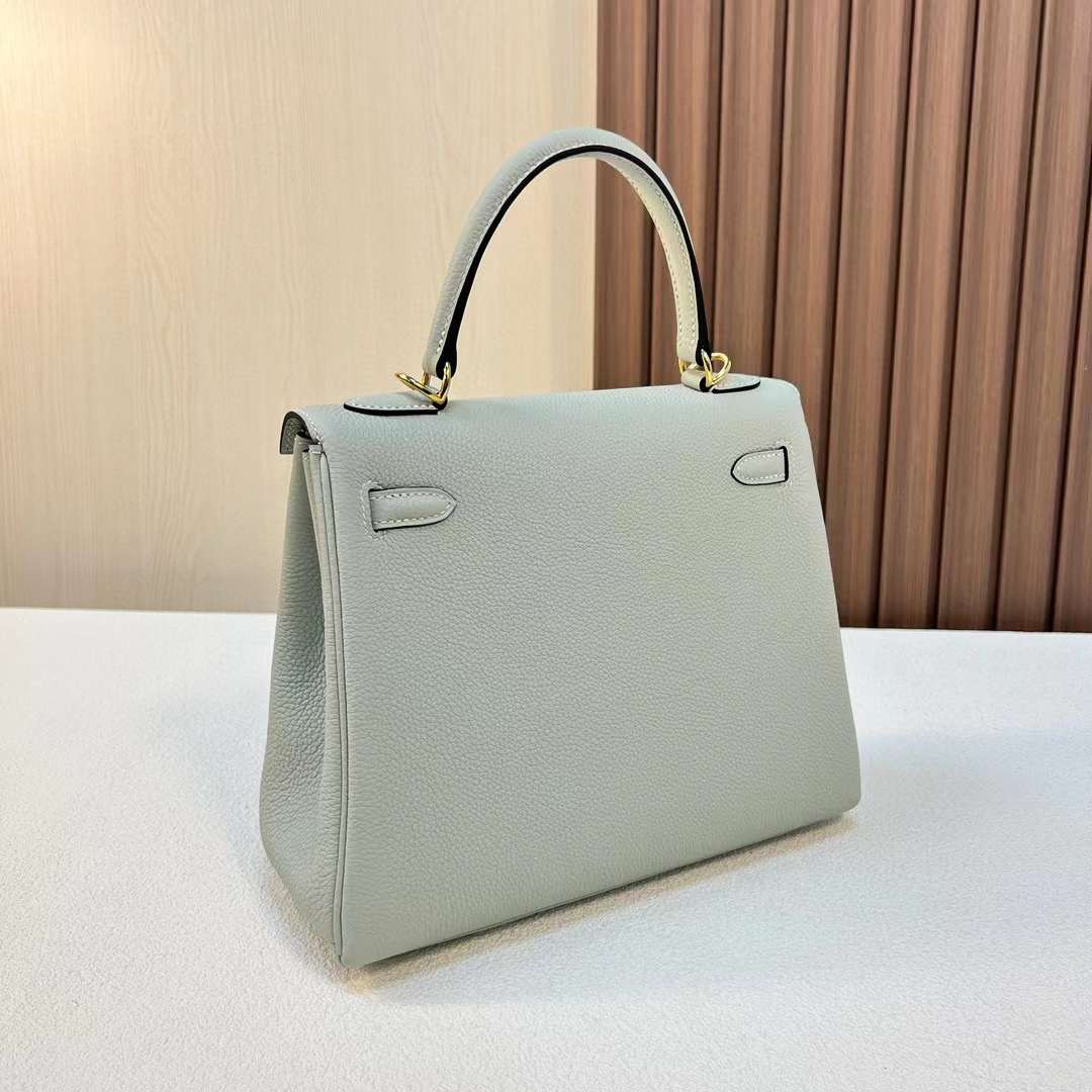 Qatar Doha Hermès KL 25 Togo 0W gris neve Gold Hardware