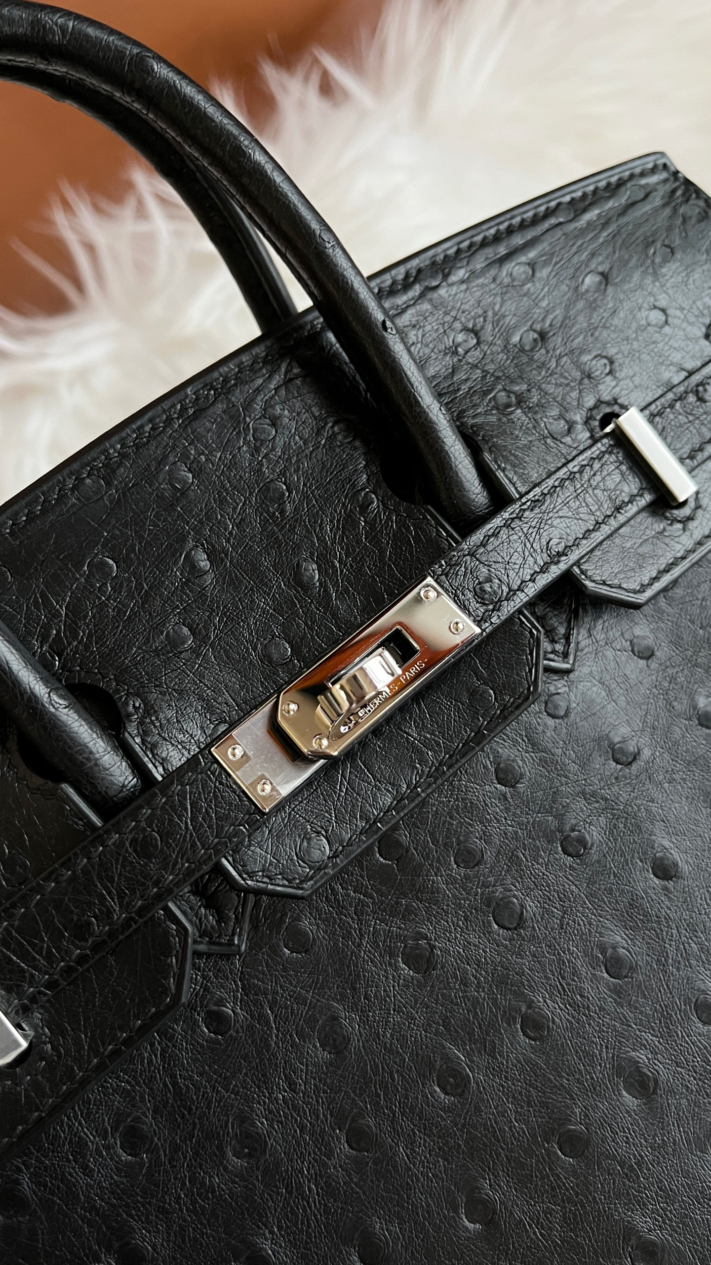 HM bk sellier ostrich 89 noir