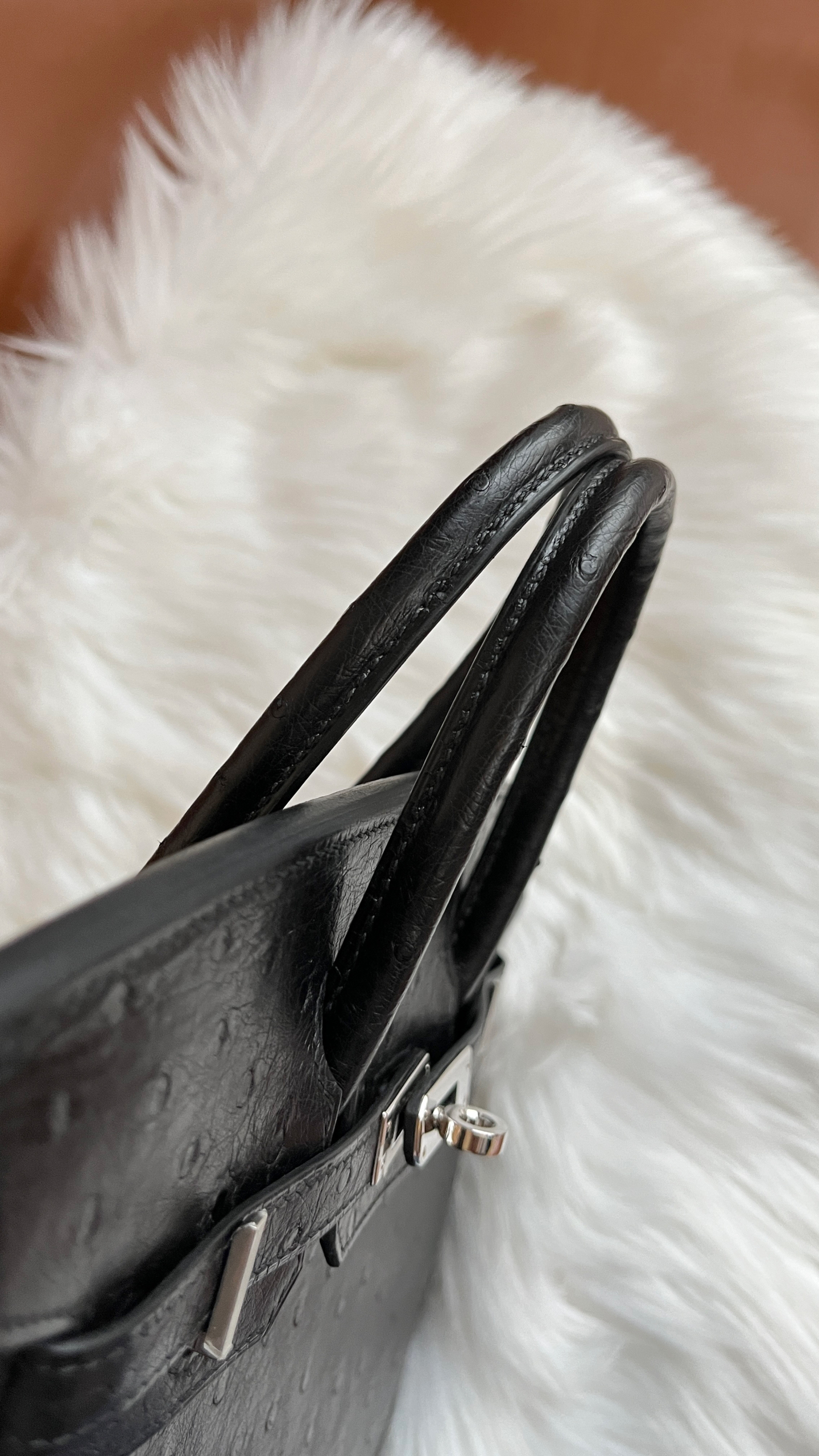 HM bk sellier ostrich 89 noir