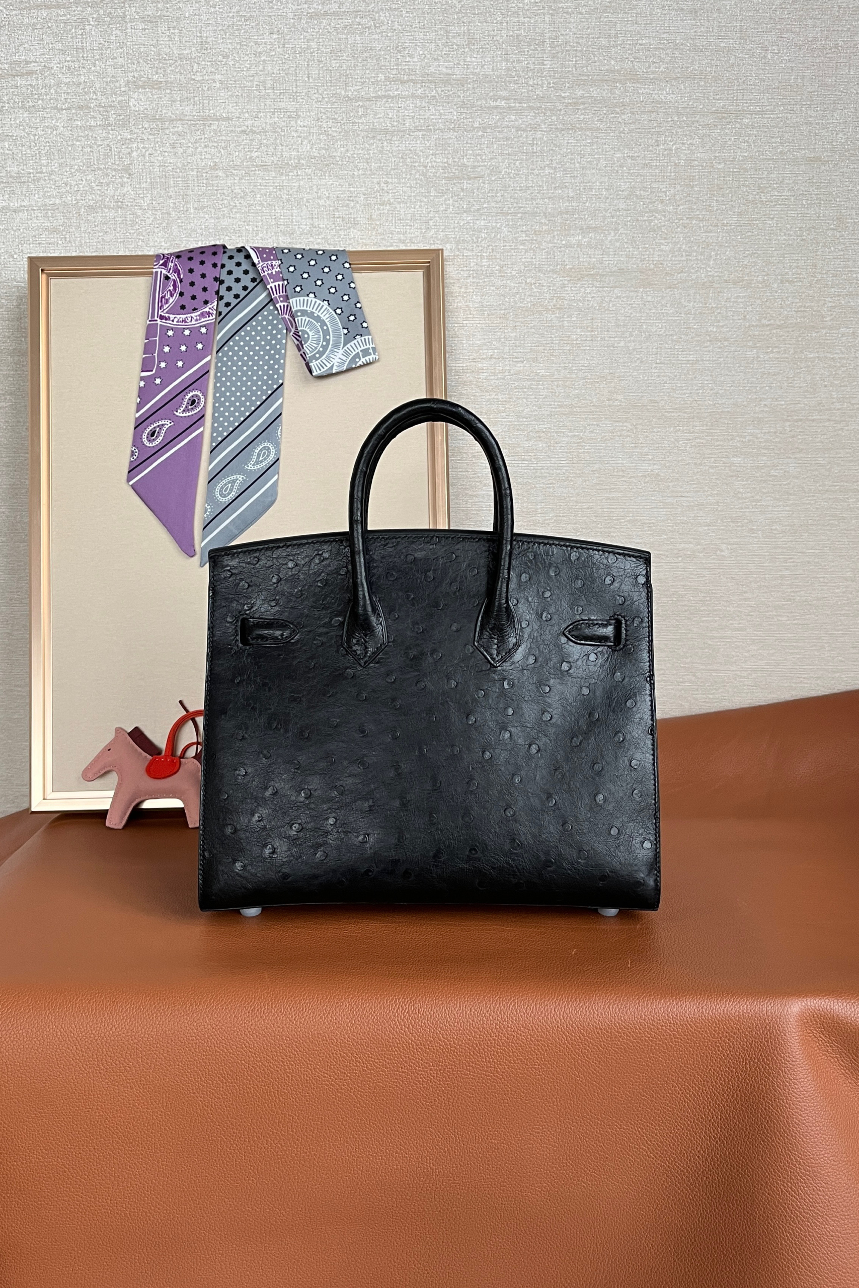HM bk sellier ostrich 89 noir