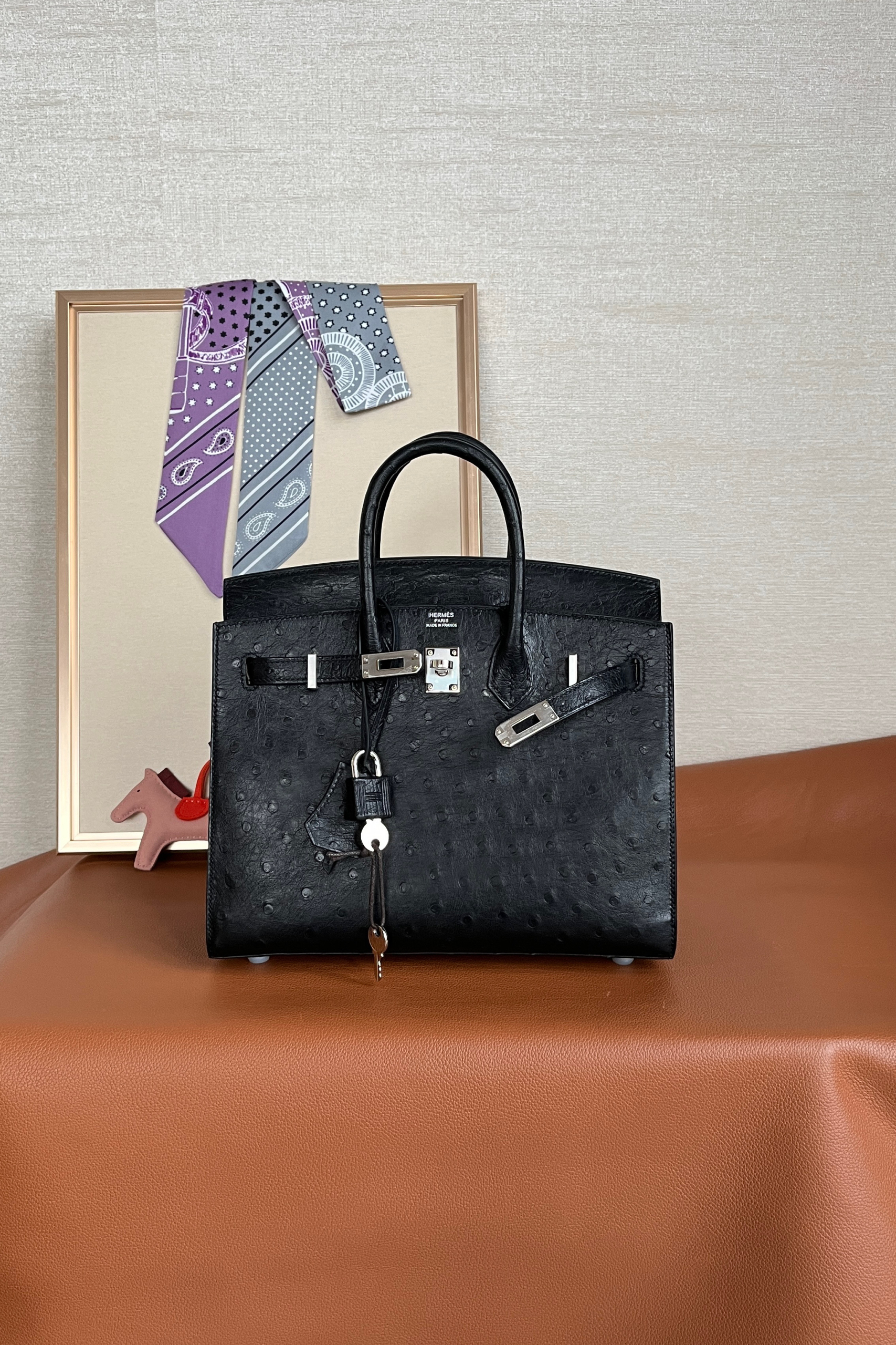HM bk sellier ostrich 89 noir