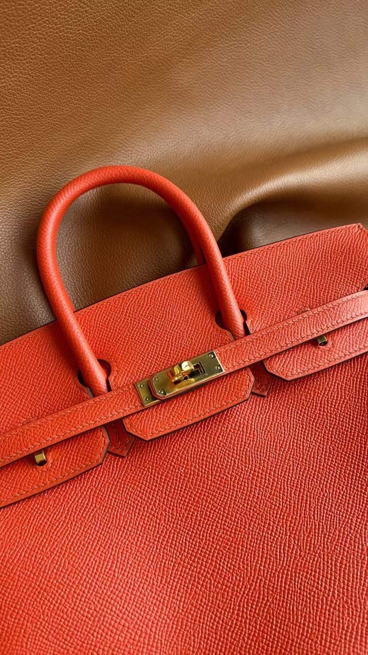 HM bk 25cm epsom 9T Capucine