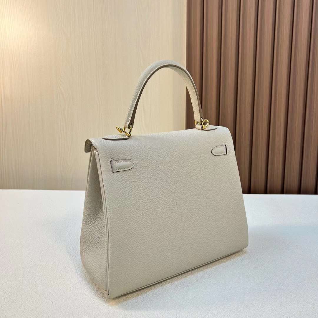 Qatar Doha Hermès KL 25 Togo Ck10 Craie 奶昔白 Gold Hardware