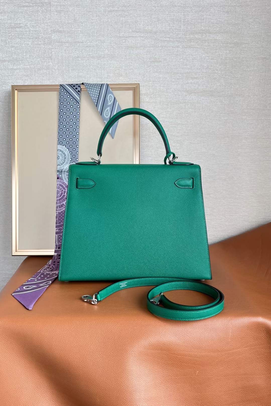 HM KL 28cm Epsom U4 Vert Vertigo 丝绒绿