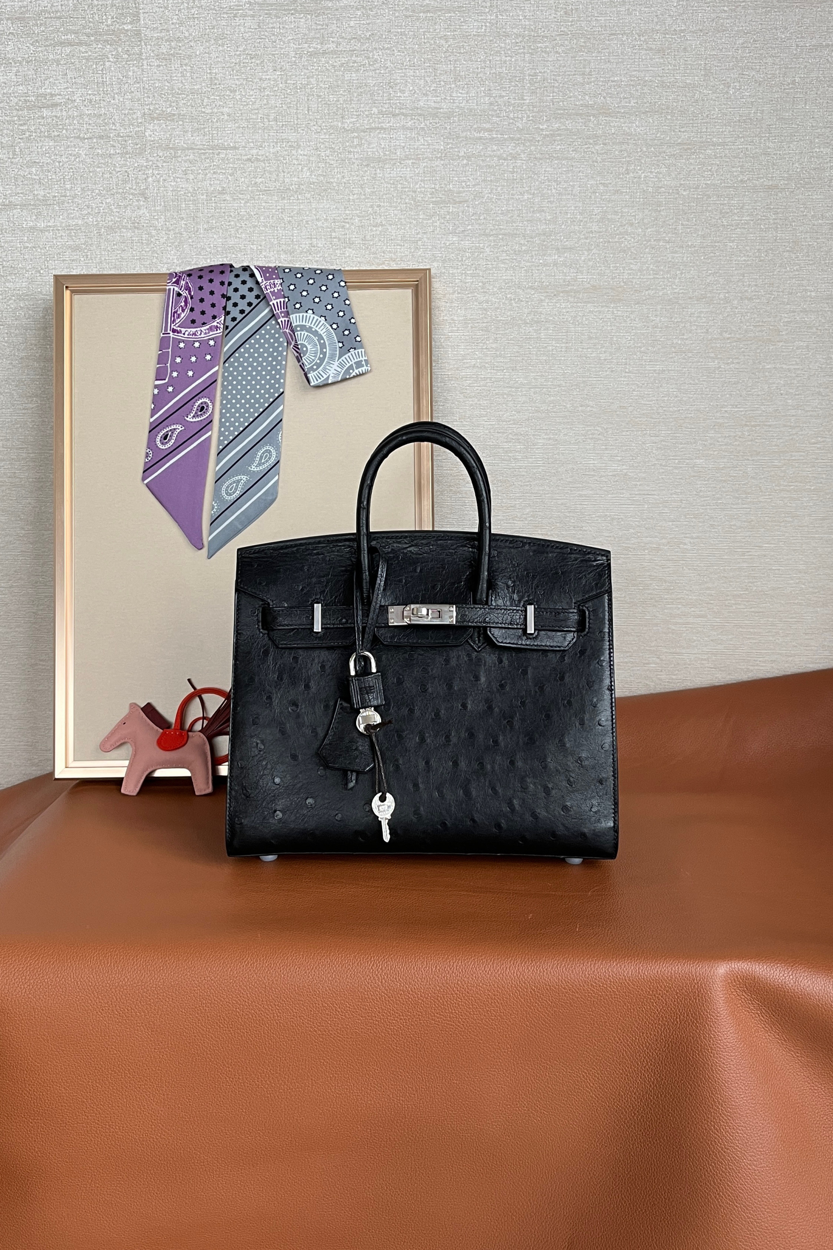 HM bk sellier ostrich 89 noir