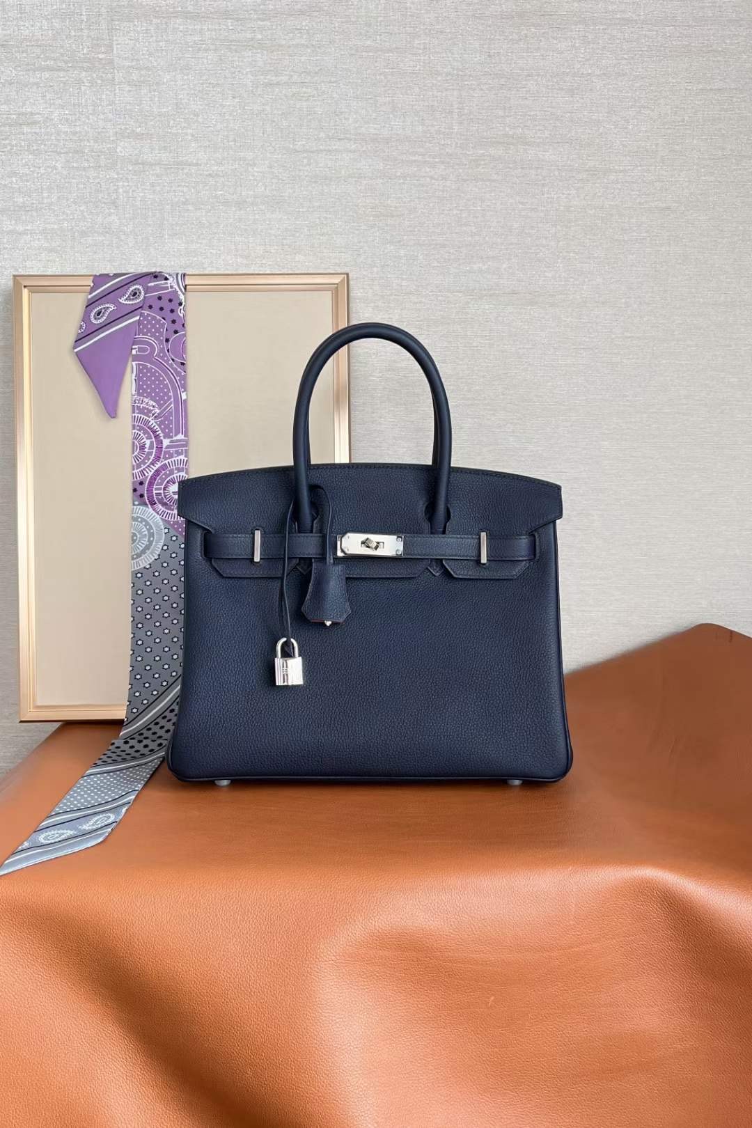 Qatar Doha Hermès BK 25 Togo 2Z Blue Nuit
