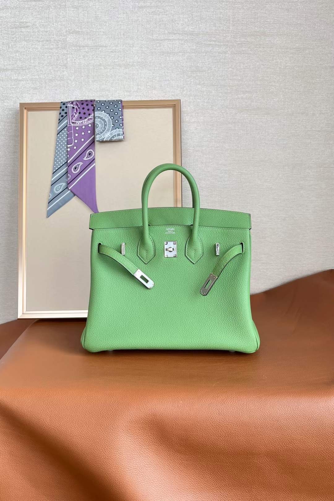 Hong Kong HM luxury bk 25cm togo 3I  Vert Criquet