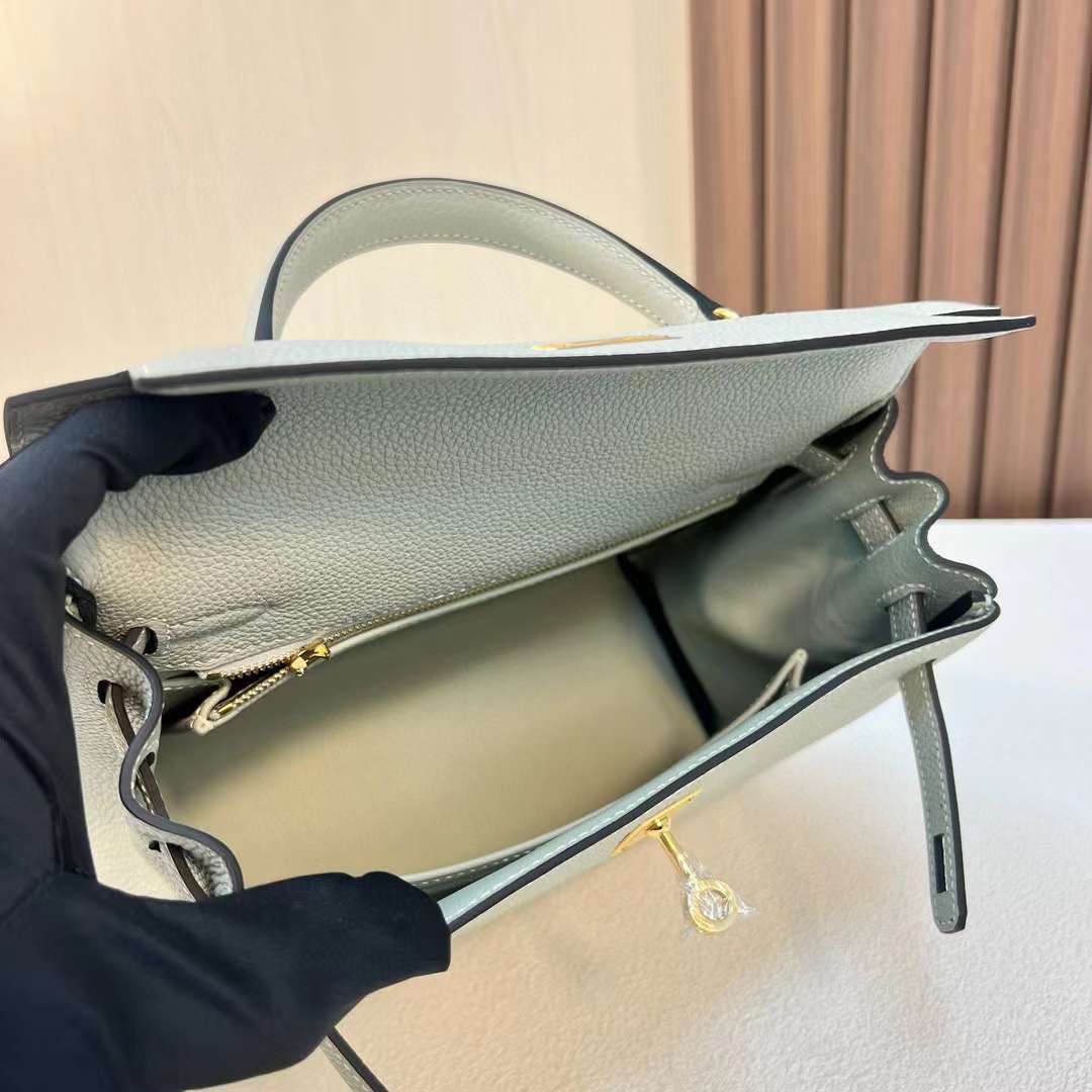 Qatar Doha Hermès KL 25 Togo 0W gris neve Gold Hardware