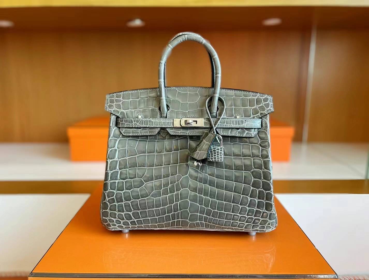 HM bk 25cm crocodile 81 Gris Tourterelle