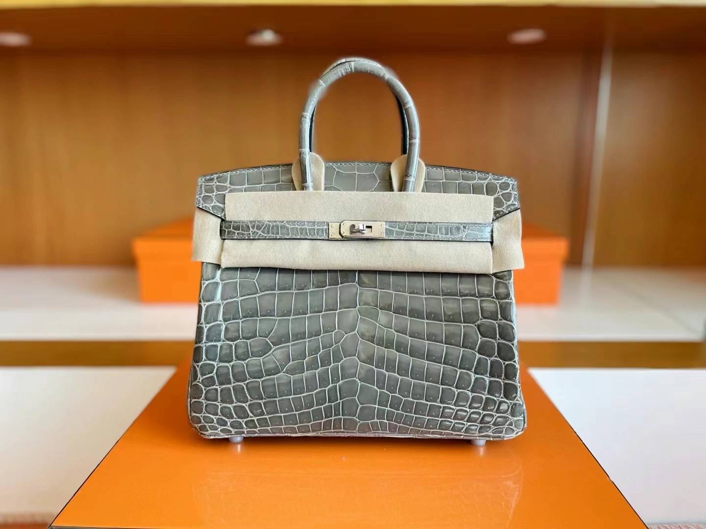 HM bk 25cm crocodile 81 Gris Tourterelle