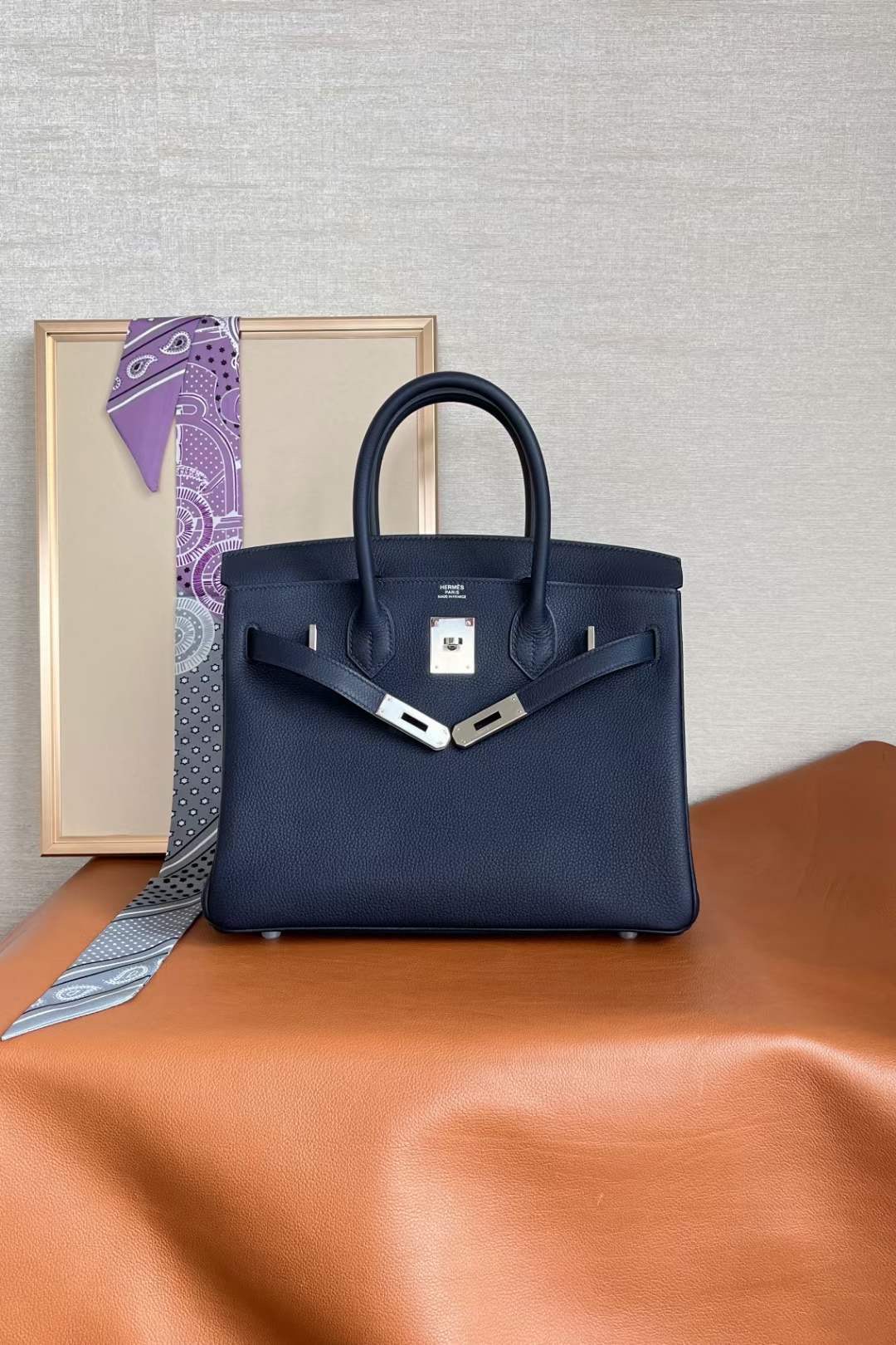 Qatar Doha Hermès BK 25 Togo 2Z Blue Nuit