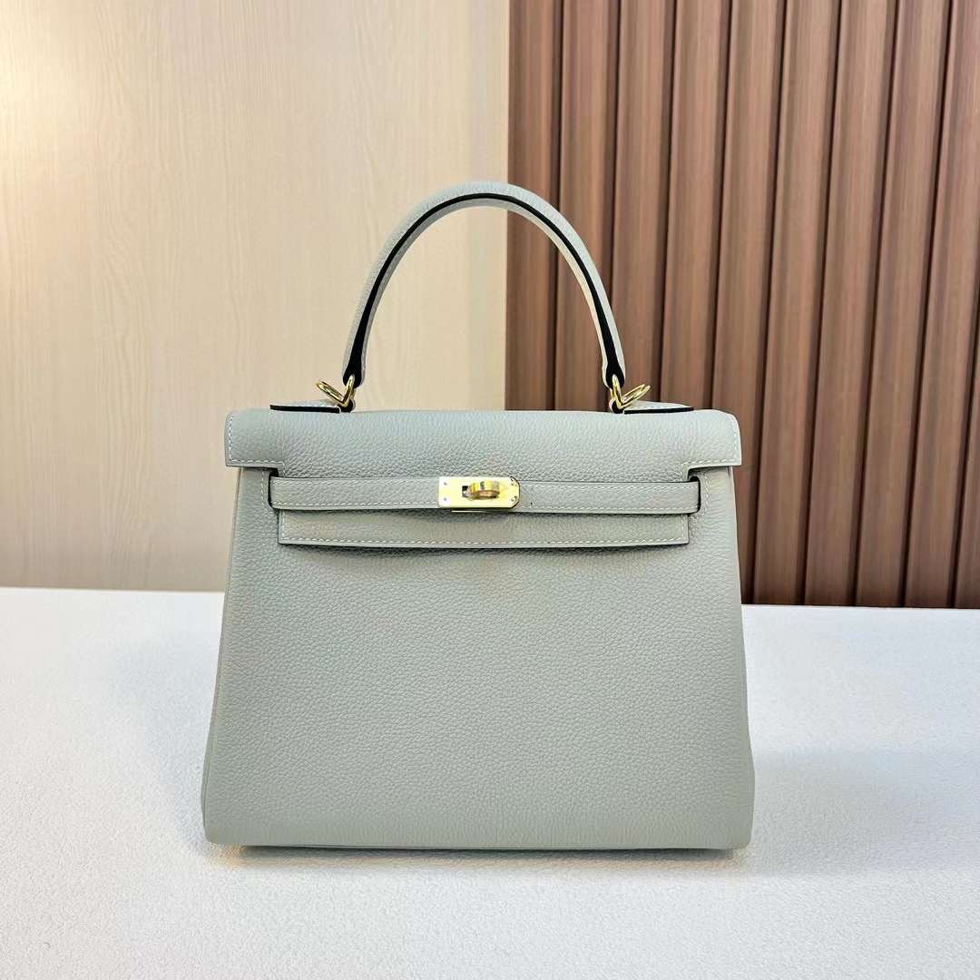 Qatar Doha Hermès KL 25 Togo 0W gris neve Gold Hardware