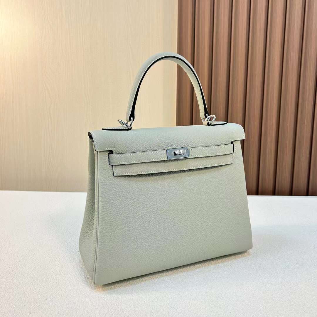 Qatar Doha Hermès KL 25 Togo 0W gris neve silver Hardware
