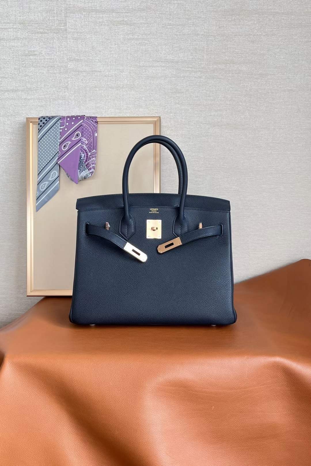 Qatar Doha Hermès BK 25 Togo 2Z Blue Nuit