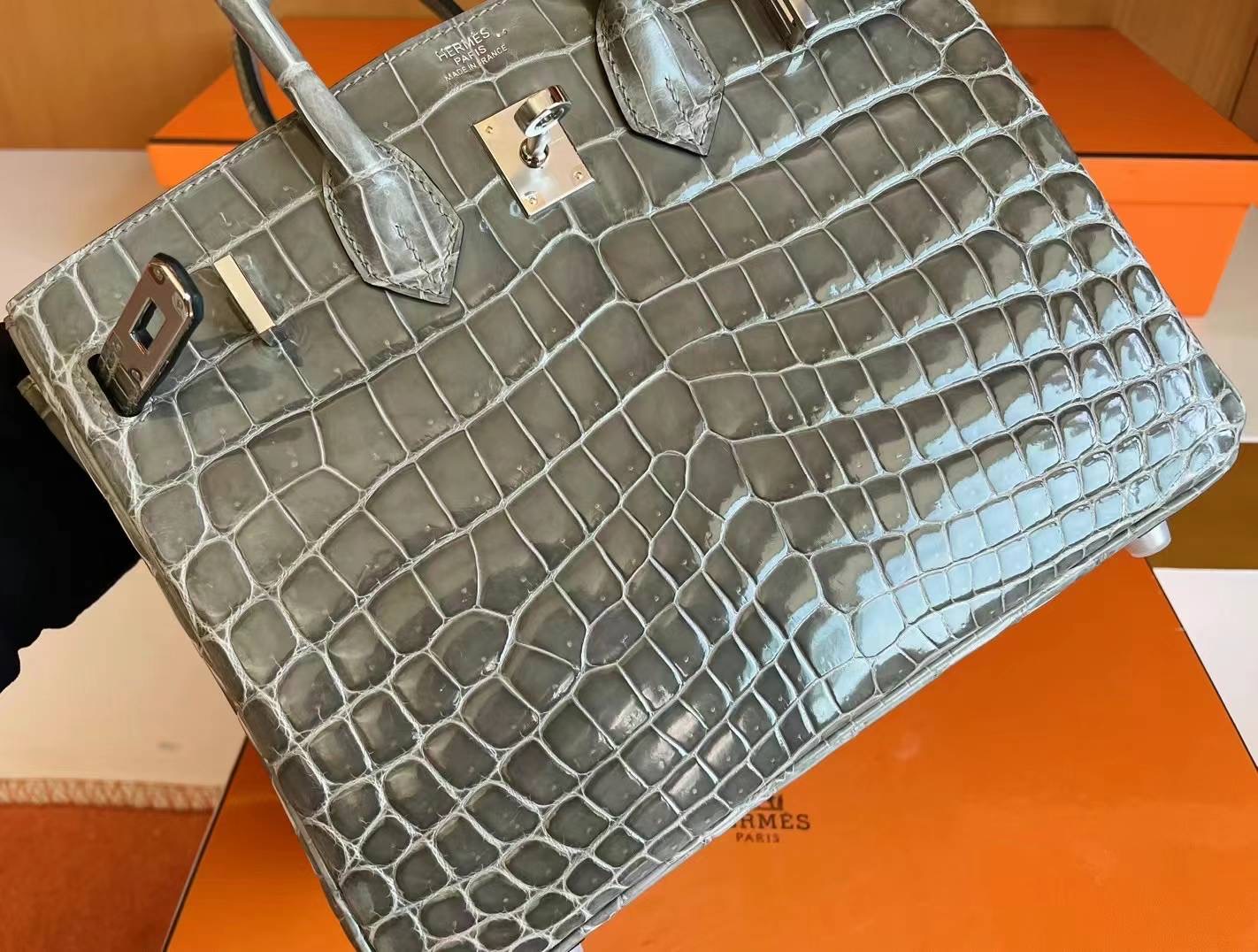 HM bk 25cm crocodile 81 Gris Tourterelle