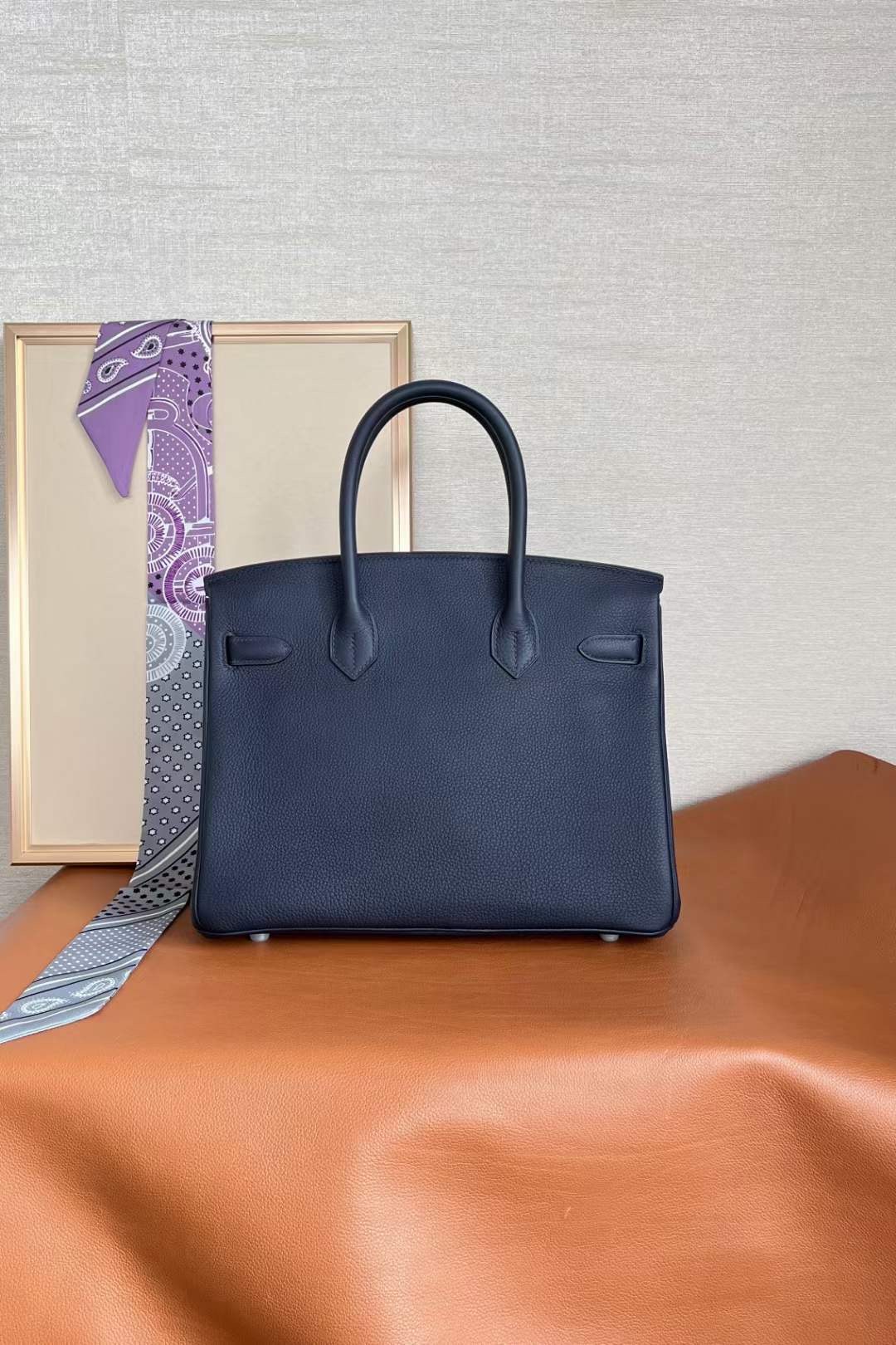 Qatar Doha Hermès BK 25 Togo 2Z Blue Nuit