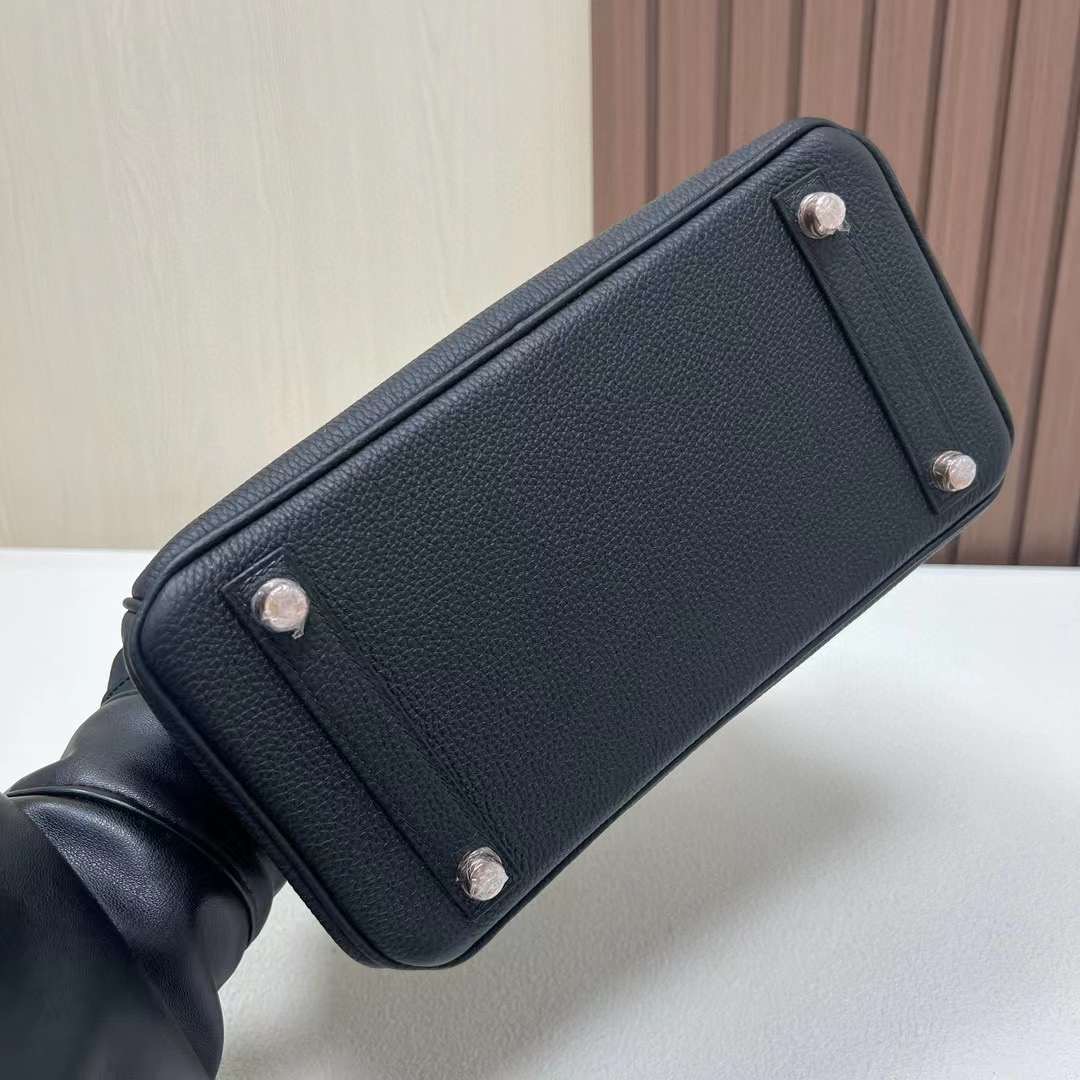 BK 25cm Touch Togo/亮面尼罗鳄鱼 Ck89黑色 玫瑰金扣 全手工蜡线缝 Rghw
