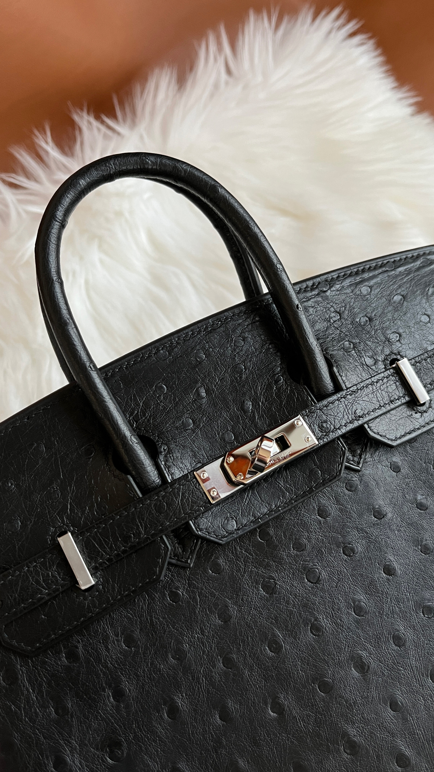 HM bk sellier ostrich 89 noir