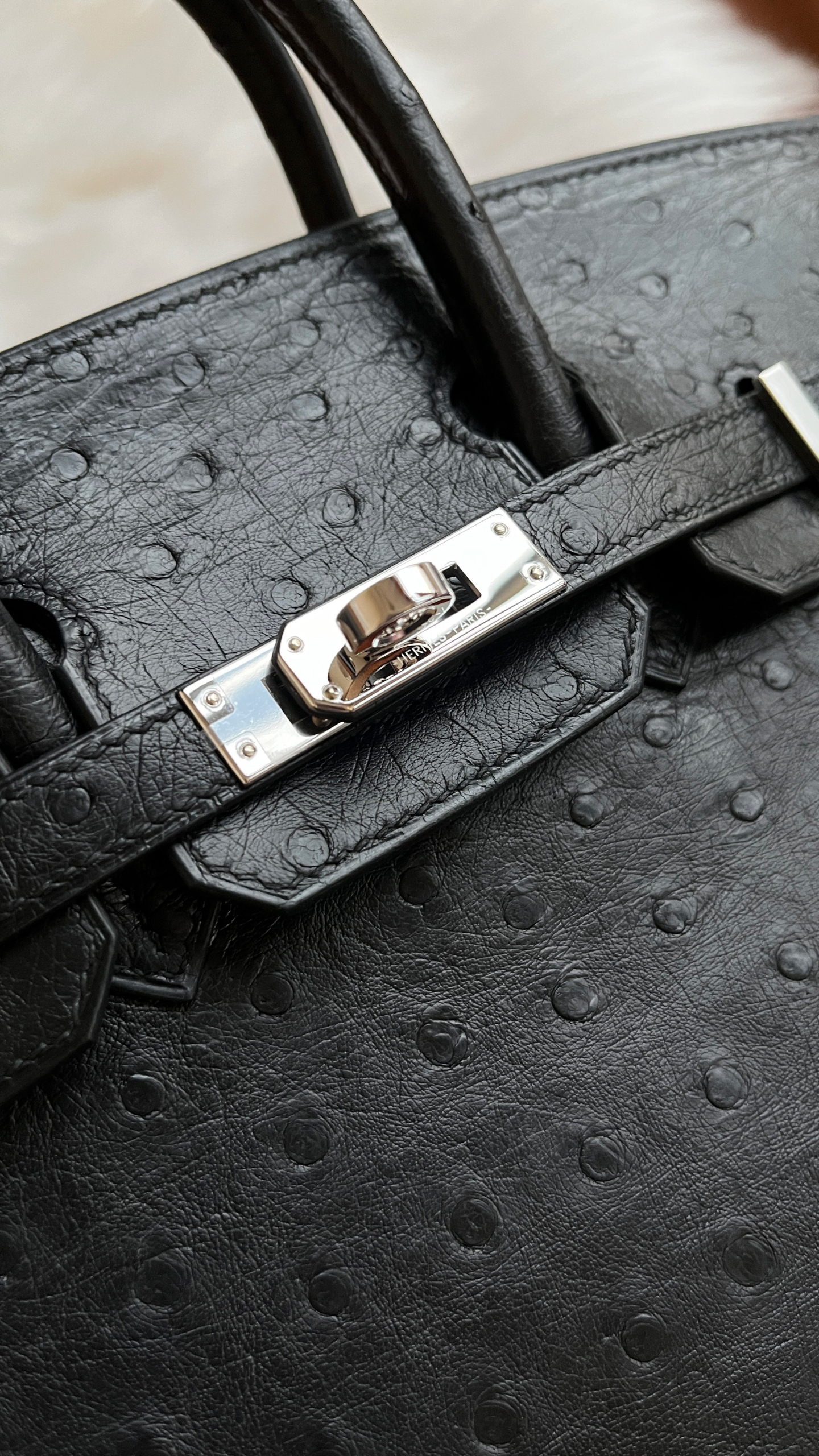 HM bk sellier ostrich 89 noir