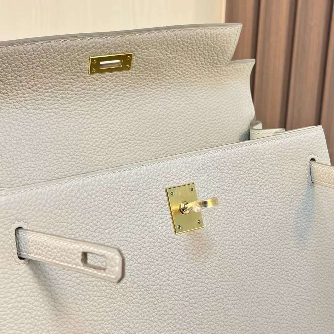 Qatar Doha Hermès KL 25 Togo Ck10 Craie 奶昔白 Gold Hardware