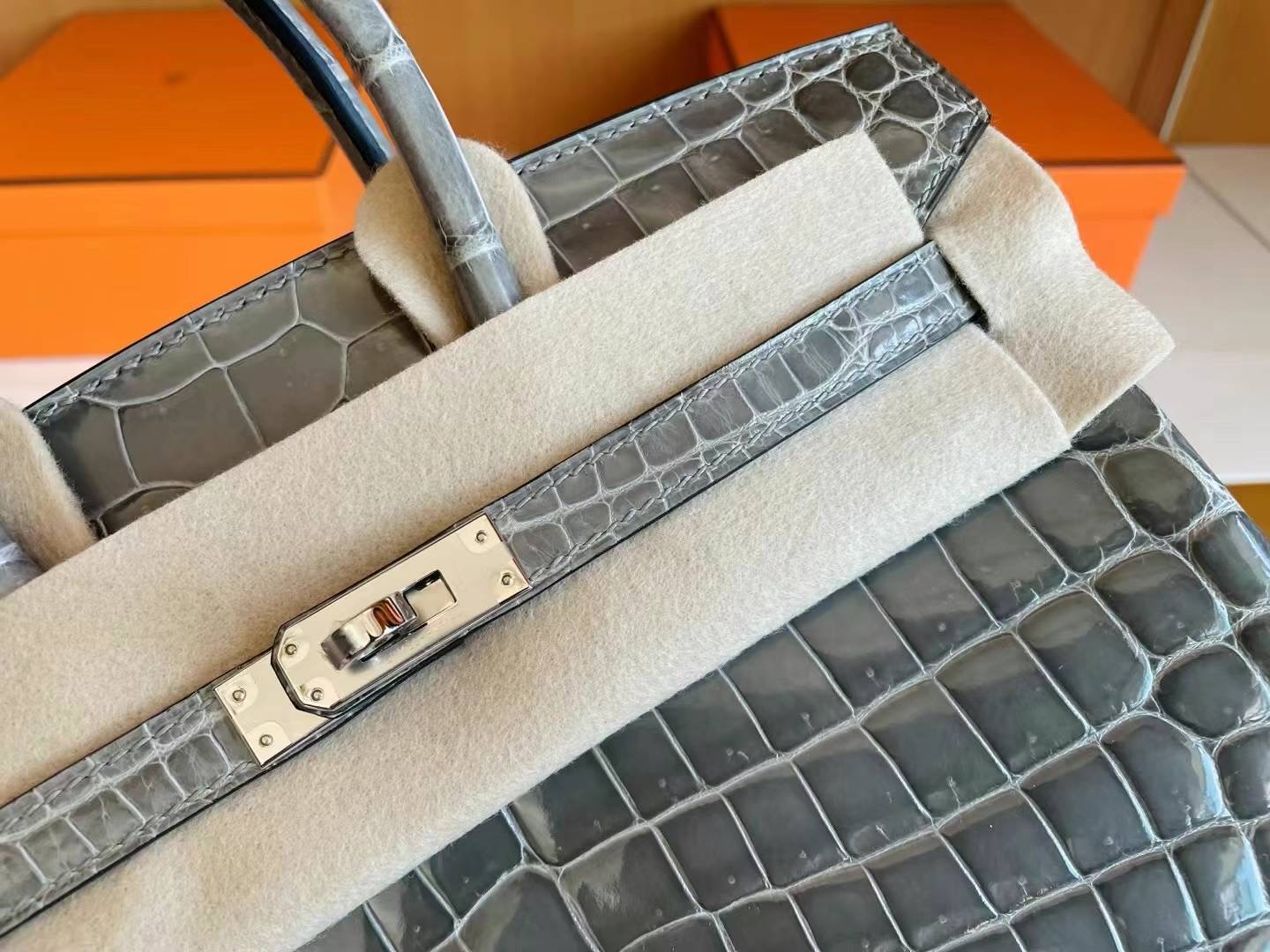 HM bk 25cm crocodile 81 Gris Tourterelle
