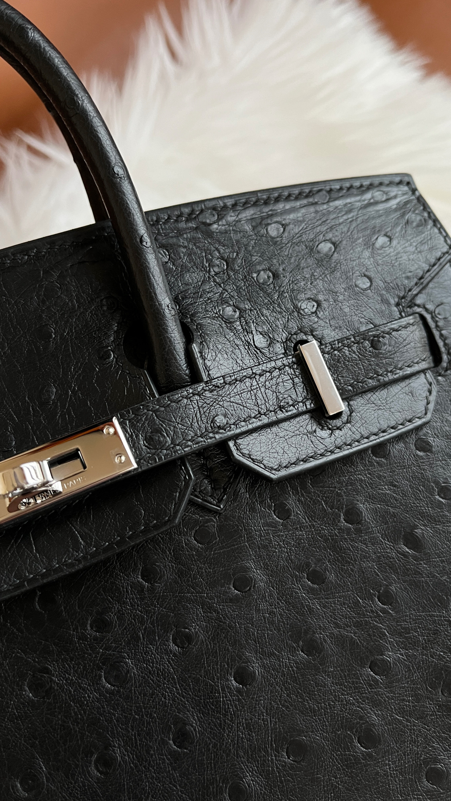 HM bk sellier ostrich 89 noir