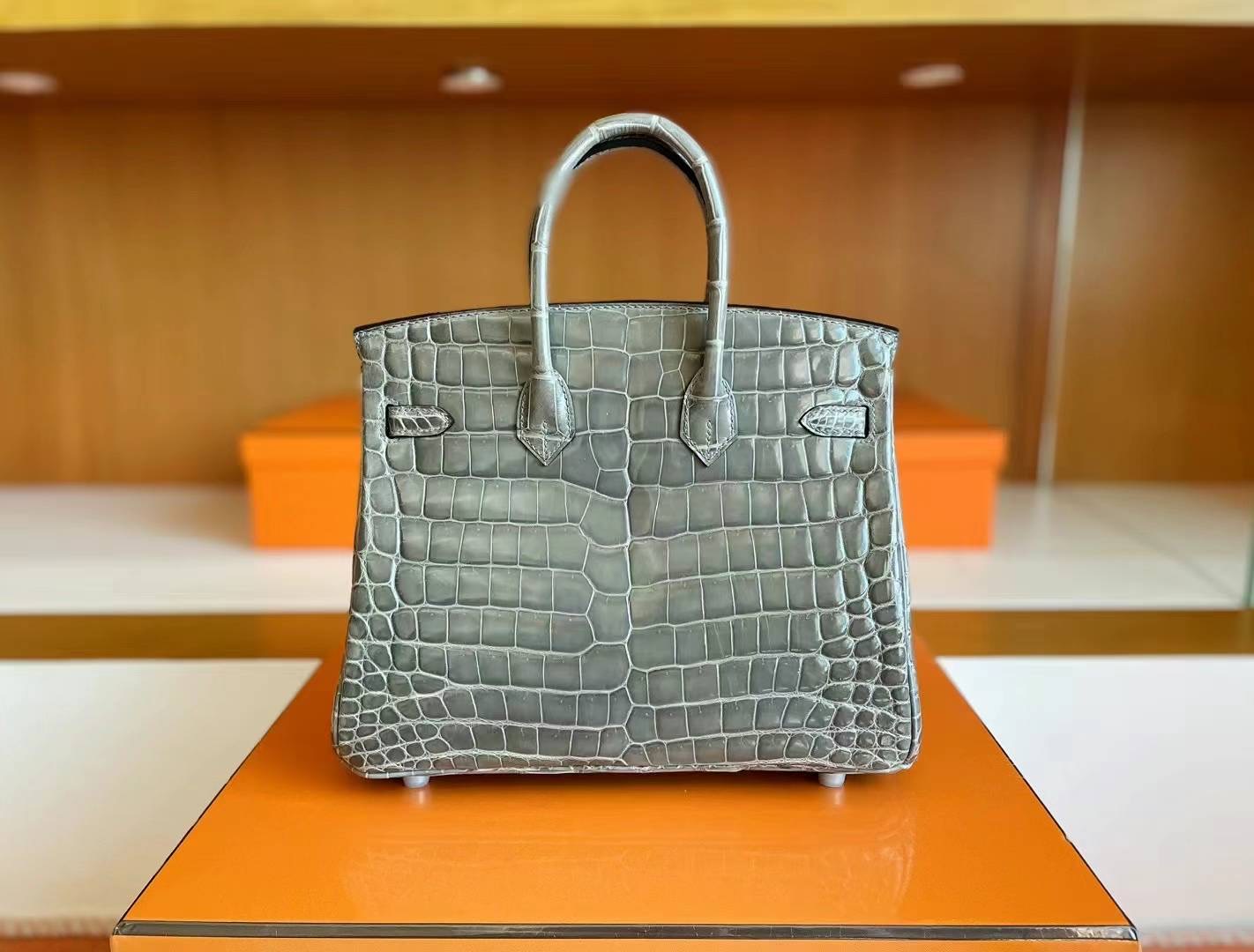 HM bk 25cm crocodile 81 Gris Tourterelle