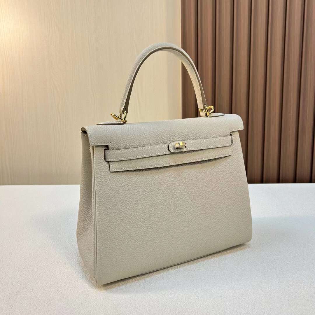 Qatar Doha Hermès KL 25 Togo Ck10 Craie 奶昔白 Gold Hardware