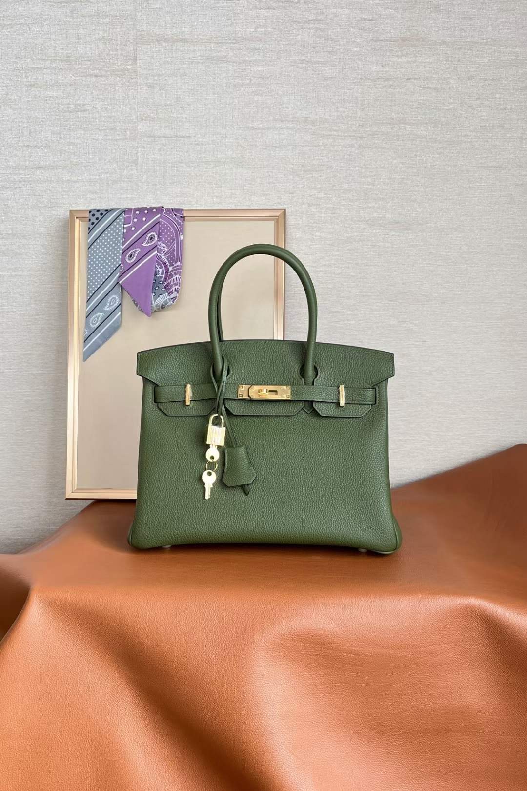 Hermès BK 25cm 6H Olive green
