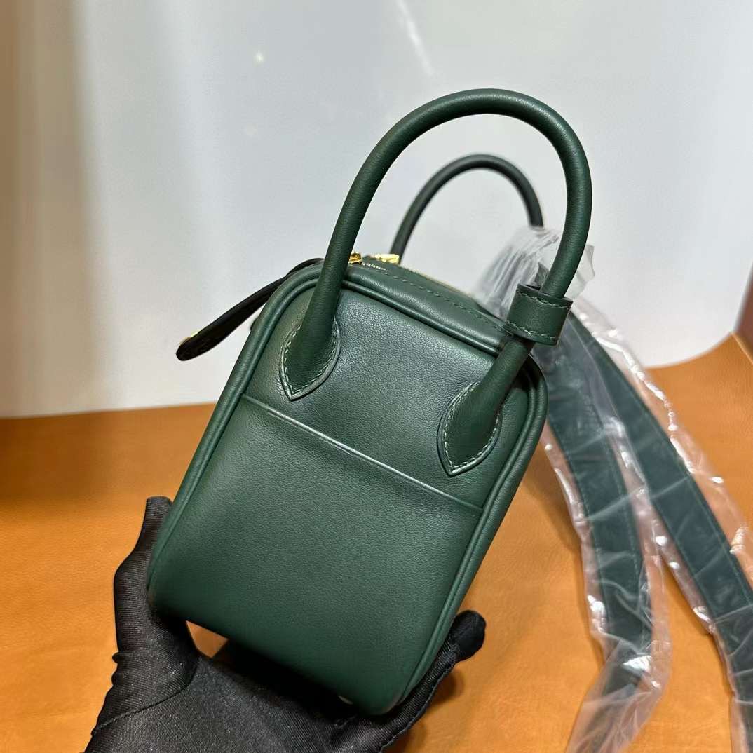 Mini LD 19cm Swift V0 Vert rousseau 卢梭绿内拼孔雀绿 金扣 一级工艺 全手工蜡线缝 Ghw