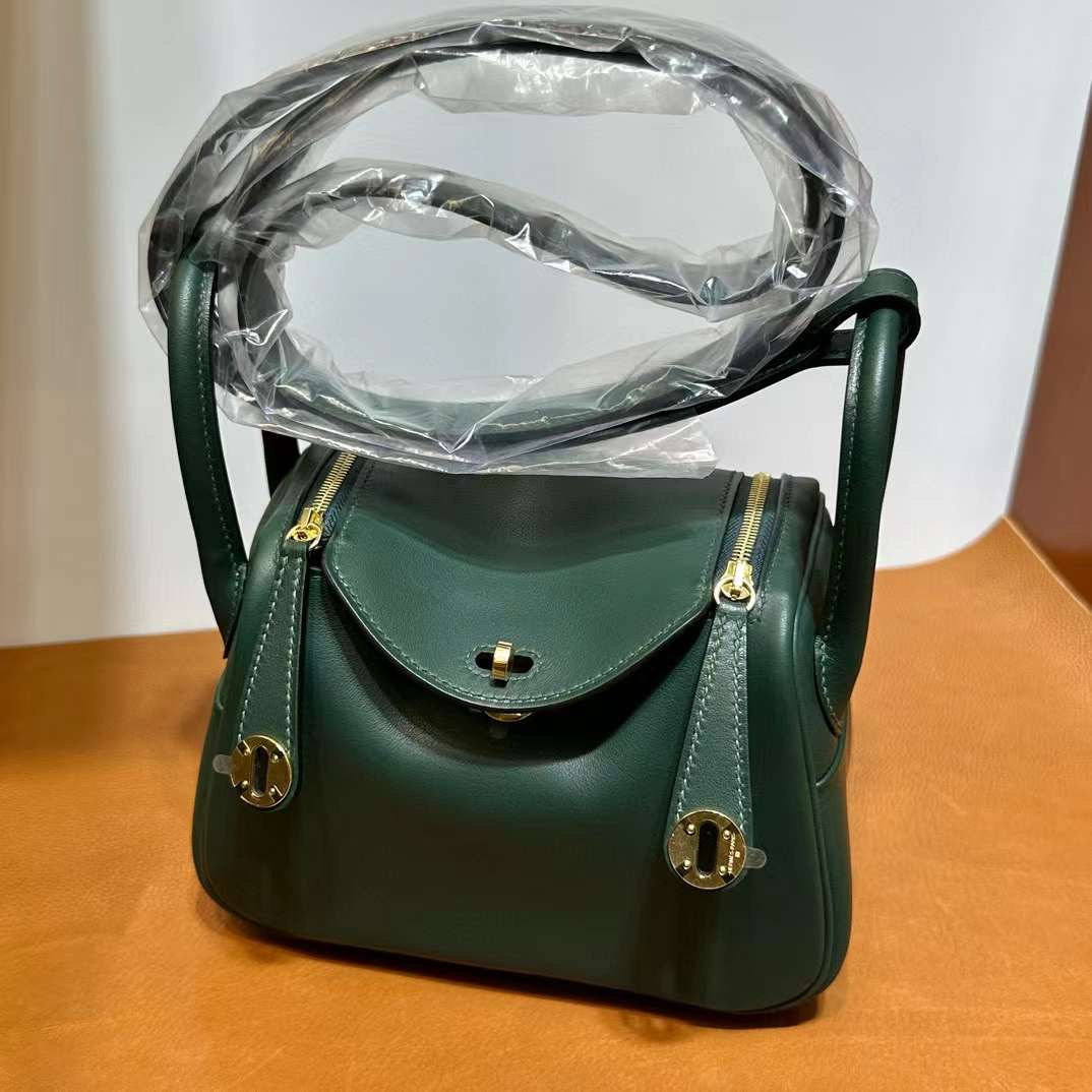 Mini LD 19cm Swift V0 Vert rousseau 卢梭绿内拼孔雀绿 金扣 一级工艺 全手工蜡线缝 Ghw