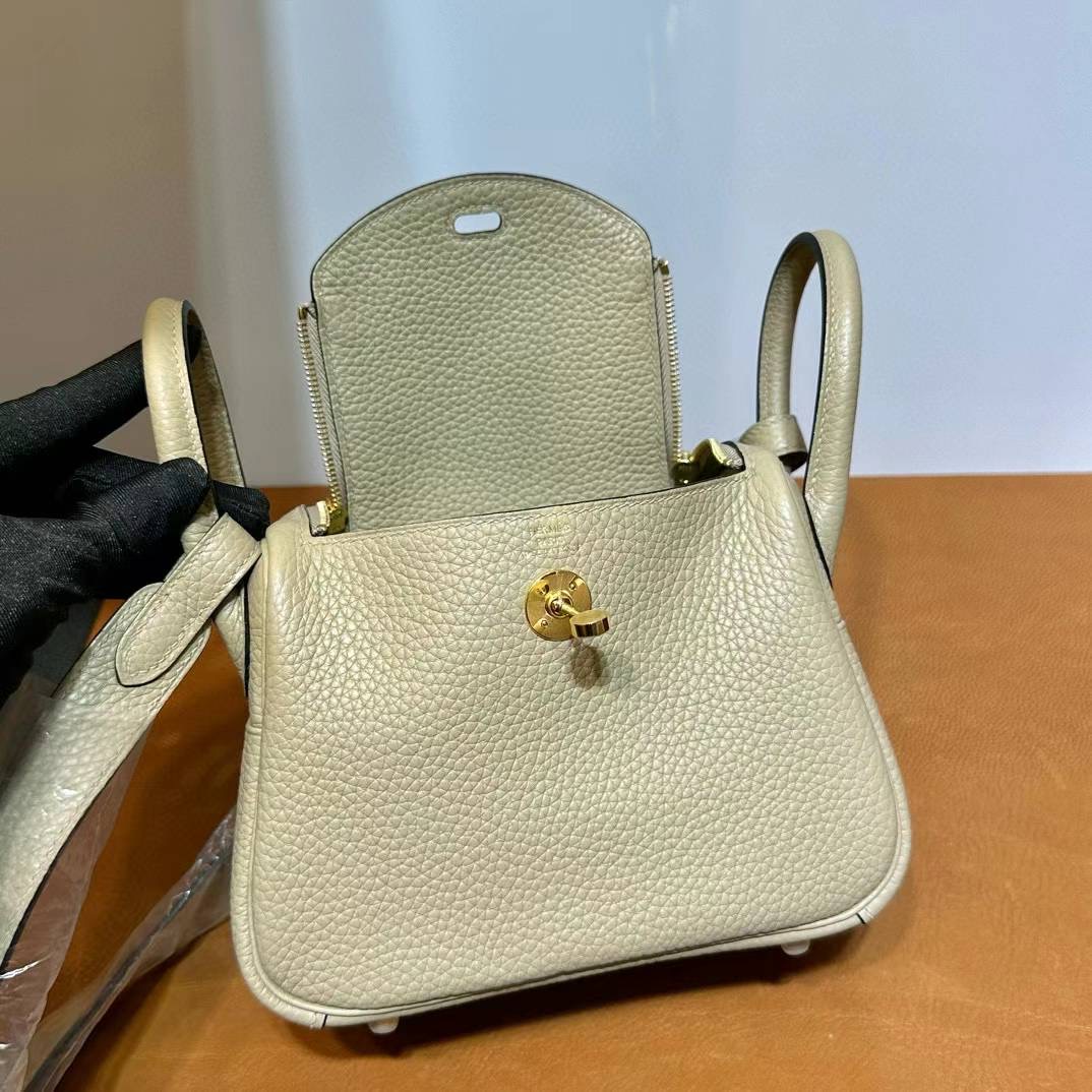 Mini LD 19cm Clemence S2风衣灰 金扣  一级工艺 全手工蜡线缝 Ghw