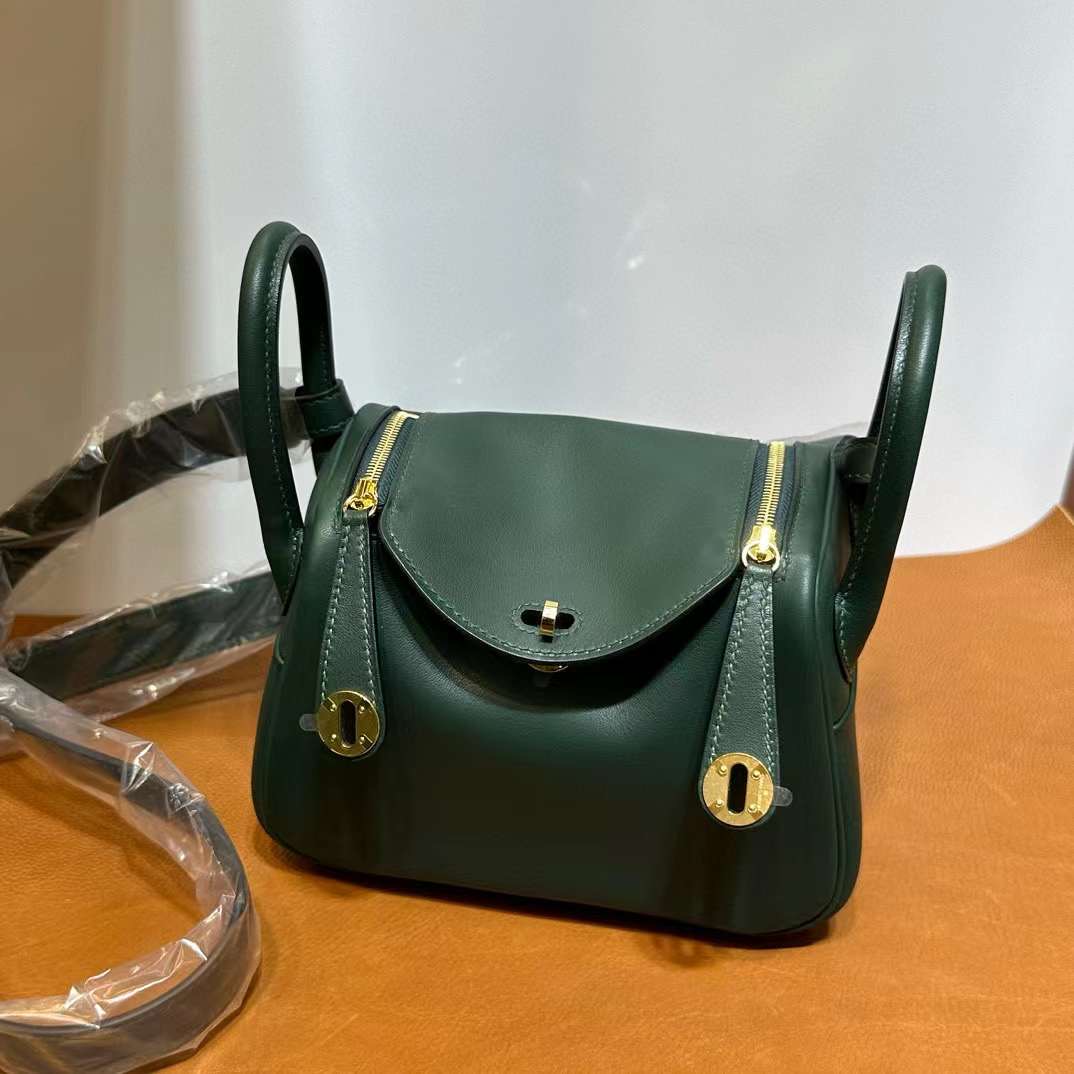 Mini LD 19cm Swift V0 Vert rousseau 卢梭绿内拼孔雀绿 金扣 一级工艺 全手工蜡线缝 Ghw