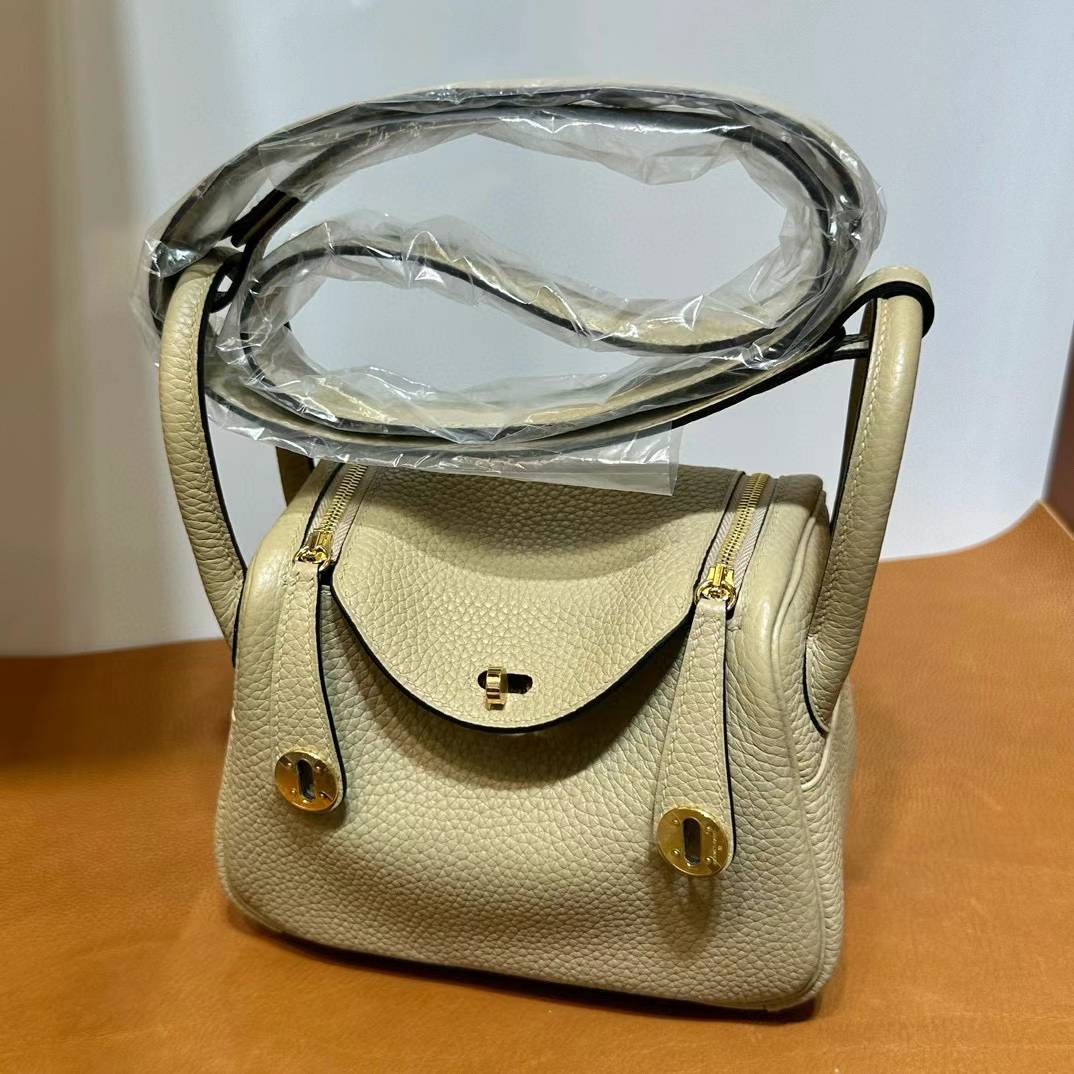 Mini LD 19cm Clemence S2风衣灰 金扣  一级工艺 全手工蜡线缝 Ghw