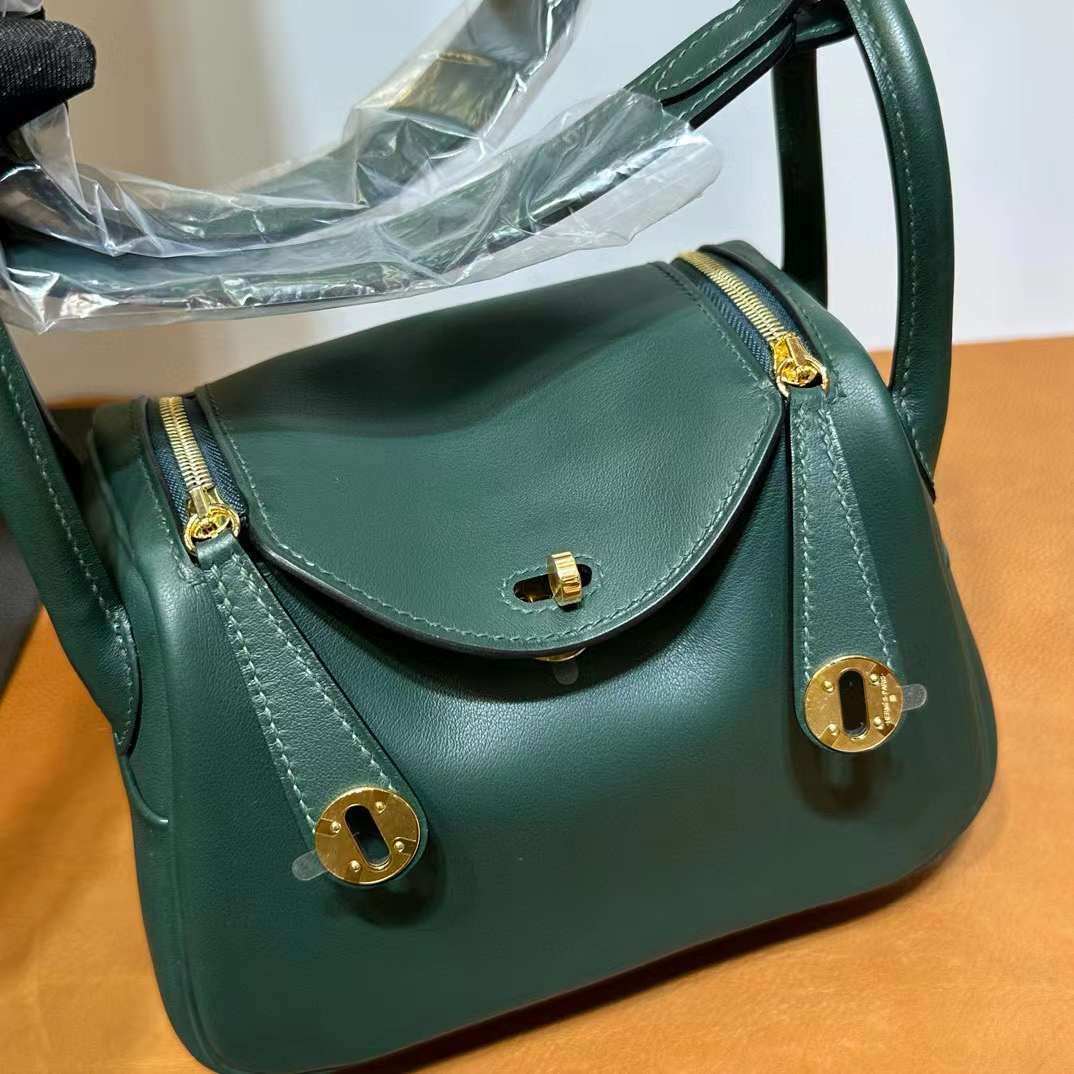 Mini LD 19cm Swift V0 Vert rousseau 卢梭绿内拼孔雀绿 金扣 一级工艺 全手工蜡线缝 Ghw
