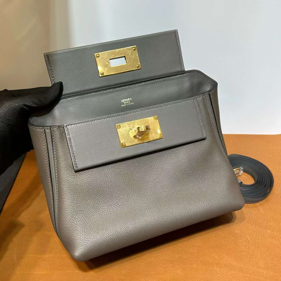 Mini 2424 Evercolor/Swift 8F etain 锡器灰 金扣 一级工艺 全手工蜡线缝 Ghw