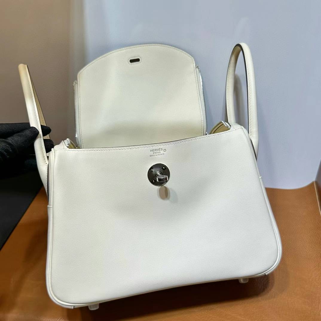 HM ld 26cm Swift i2 Nata 奶油白 银扣 一级工艺 全手工蜡线缝 Phw
