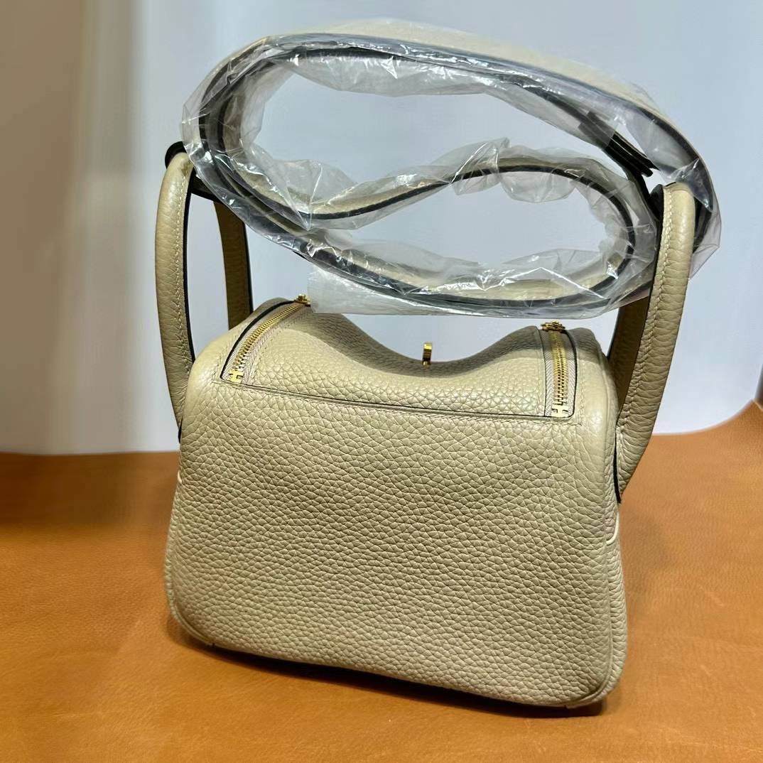 Mini LD 19cm Clemence S2风衣灰 金扣  一级工艺 全手工蜡线缝 Ghw